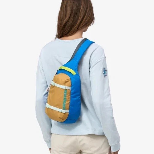 Patagonia Atom Sling 8L – Patchwork Vessel Blue – Lightweight Crossbody Pack Bag