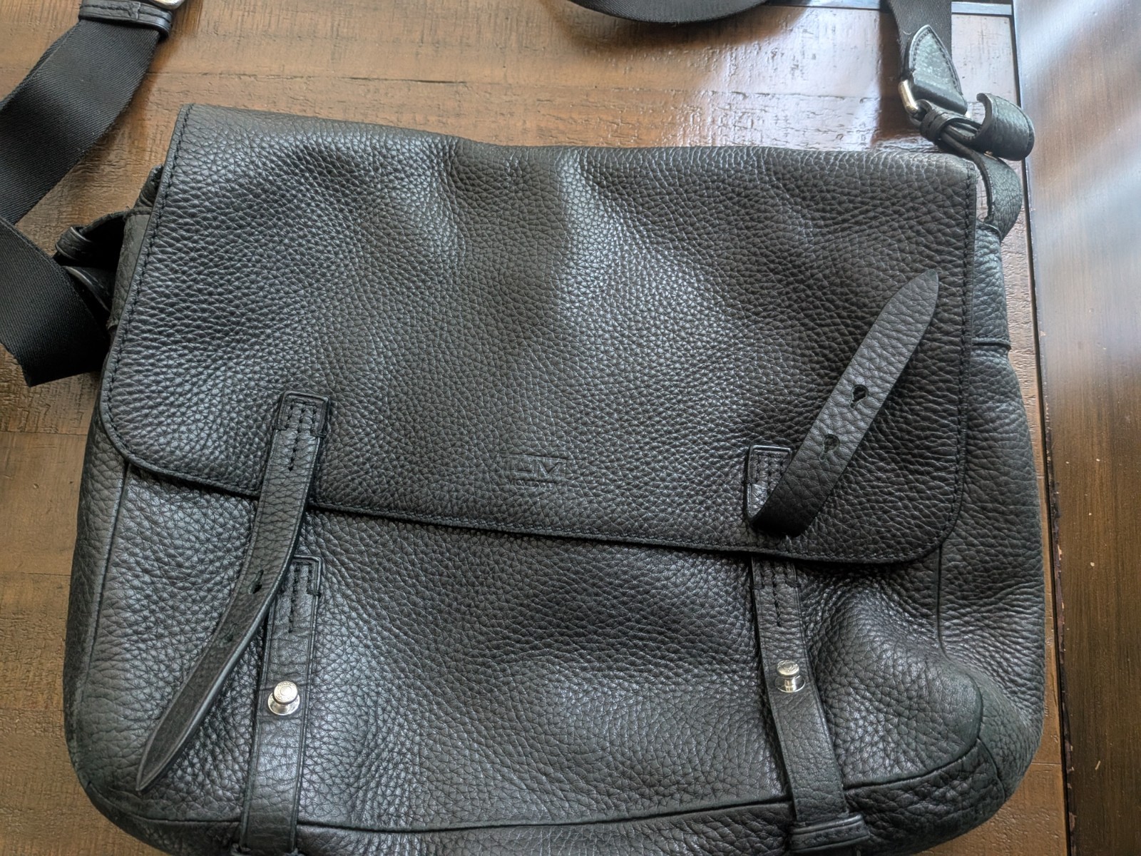 Tumi Albuquerque East/West Messenger Bag, Black Pebble Leather
