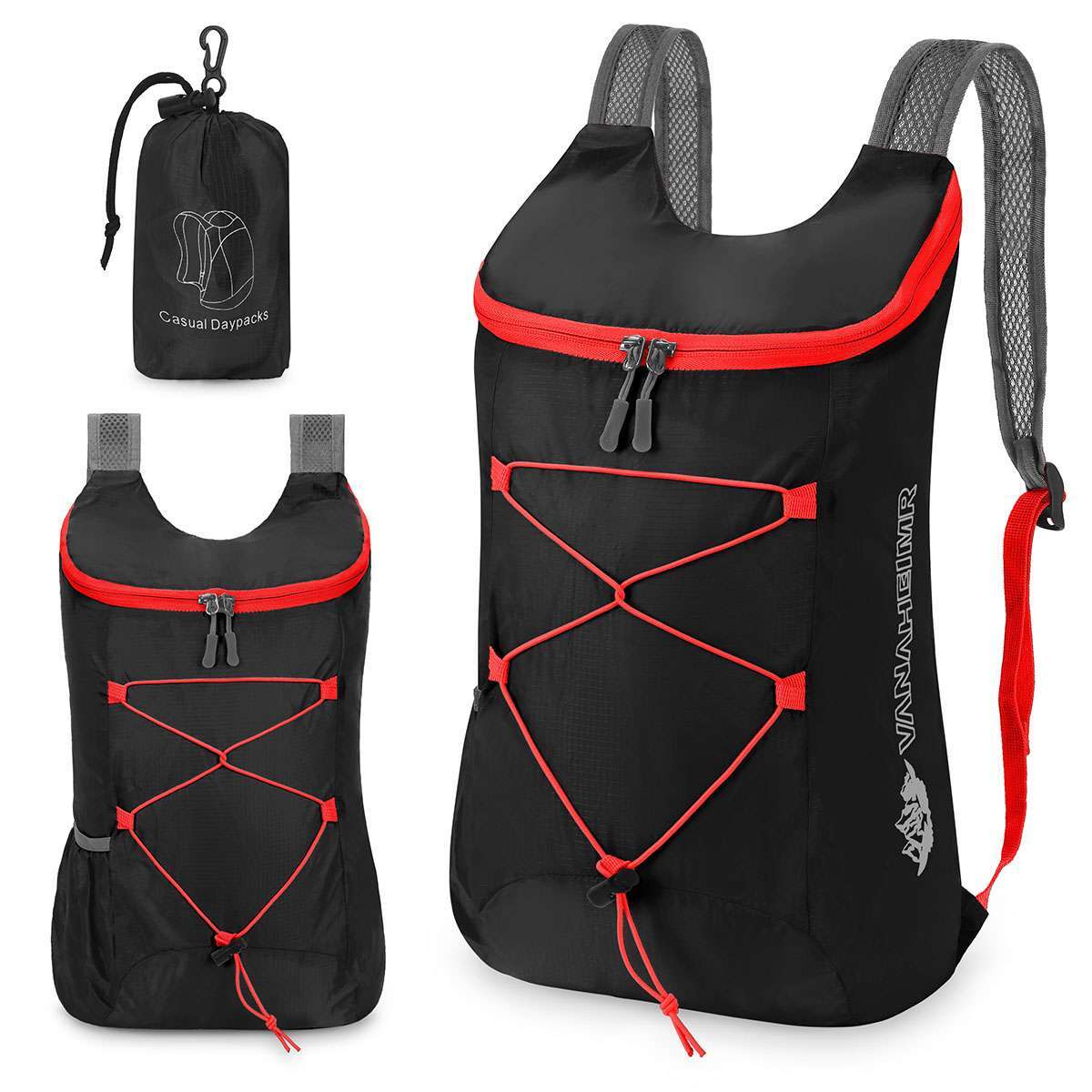 Ultra Lightweight Waterproof Foldable Backpack Bag Rucksack Shoulder Outdoor Gym