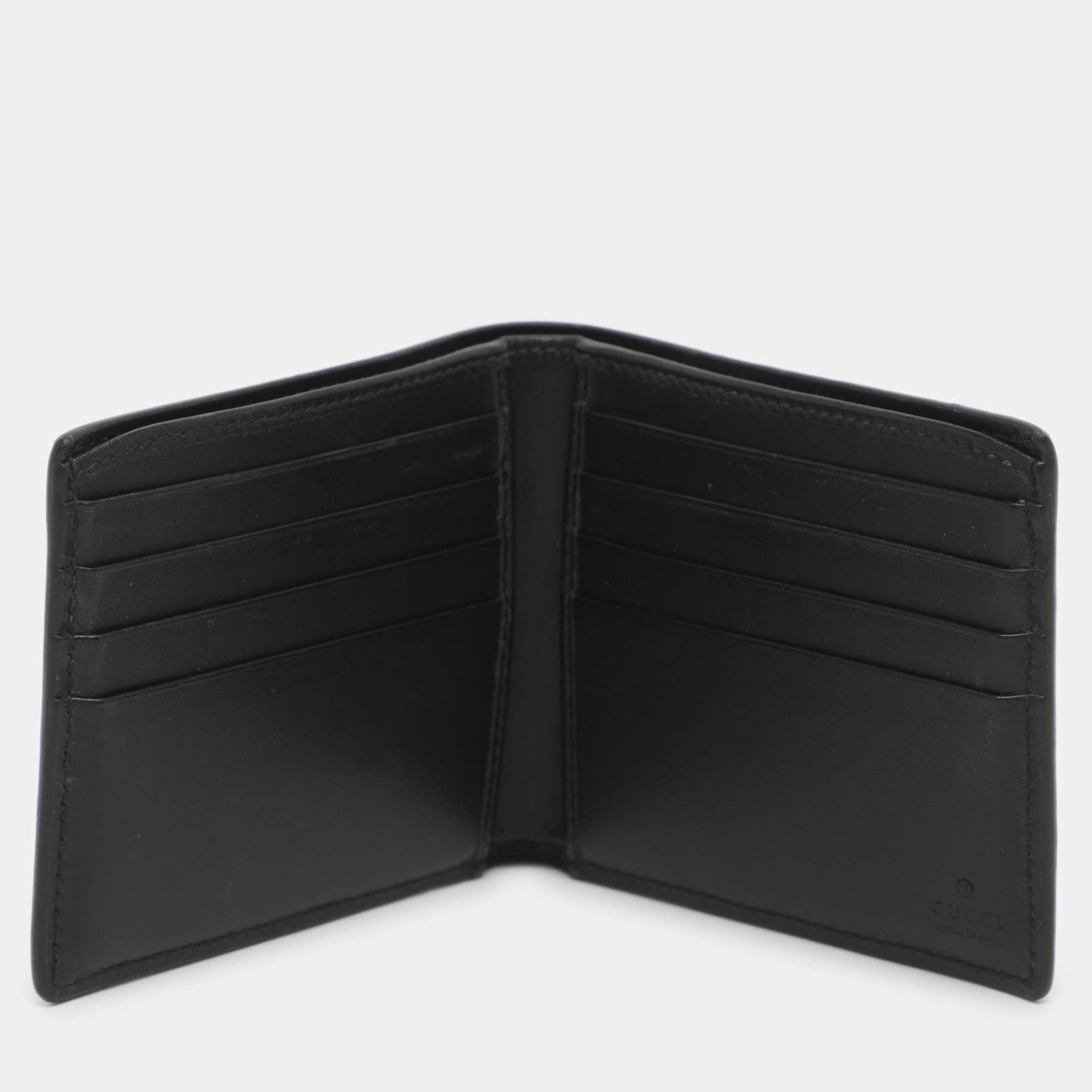 Gucci Web Black GG Coated Canvas Fabric Bifold