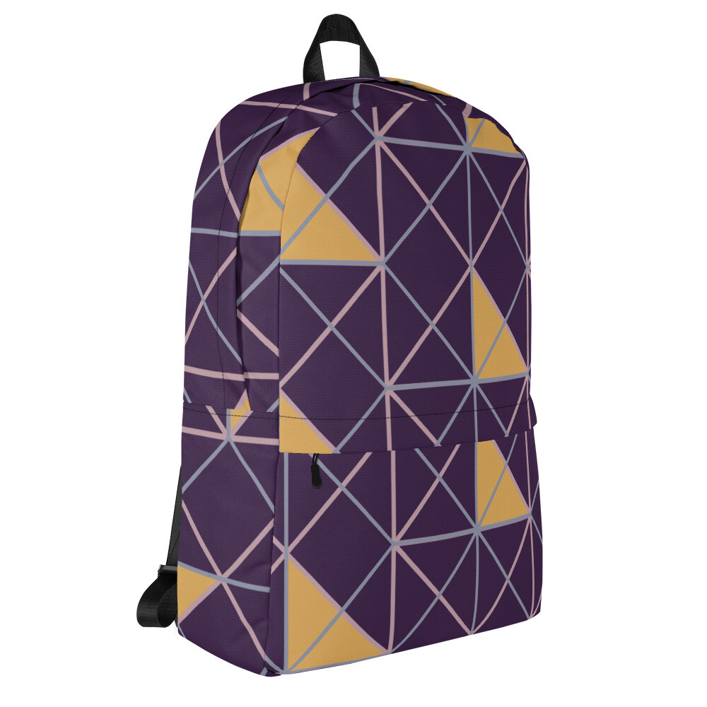 Abstract Squares in Purple Backpack