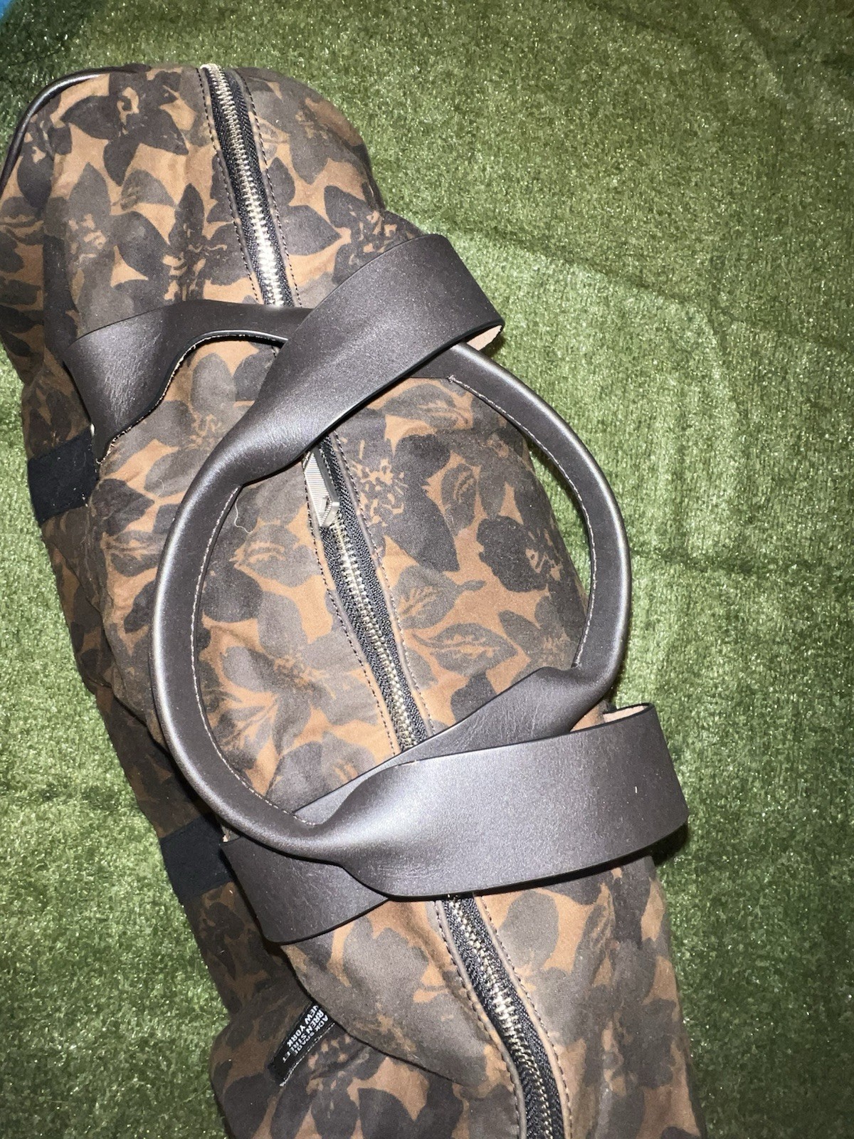 Halley Stevensons X Jack Spade Floral Print Waxwear Canvas Duffle Bag