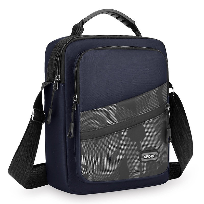 Men’s Navy Handbag Shoulder Bag Crossbody Casual Camouflage Style