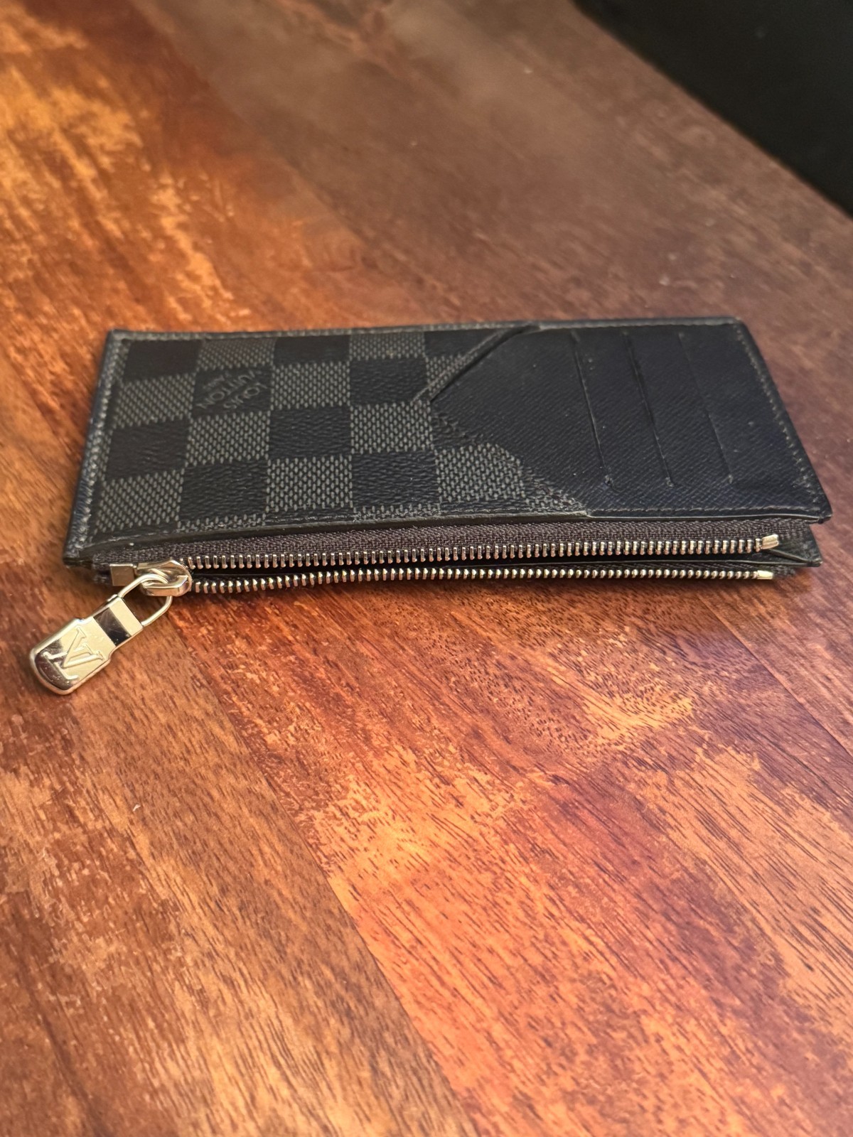 Louis Vuitton Damier graphite coin card holder LV