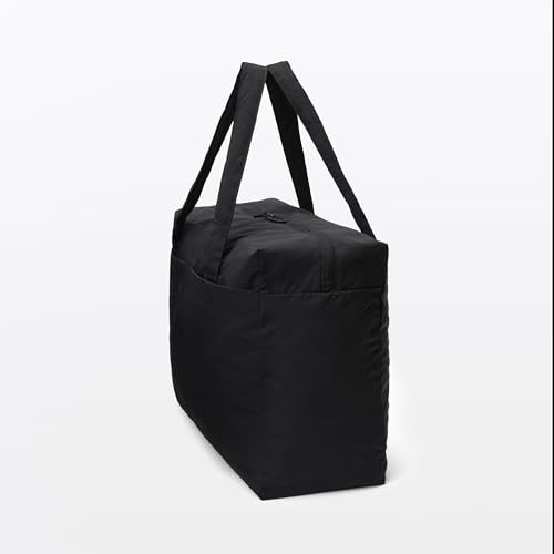 MUJI Recycled Nylon Foldable Boston Bag Travel Luggage Tote Black from JP