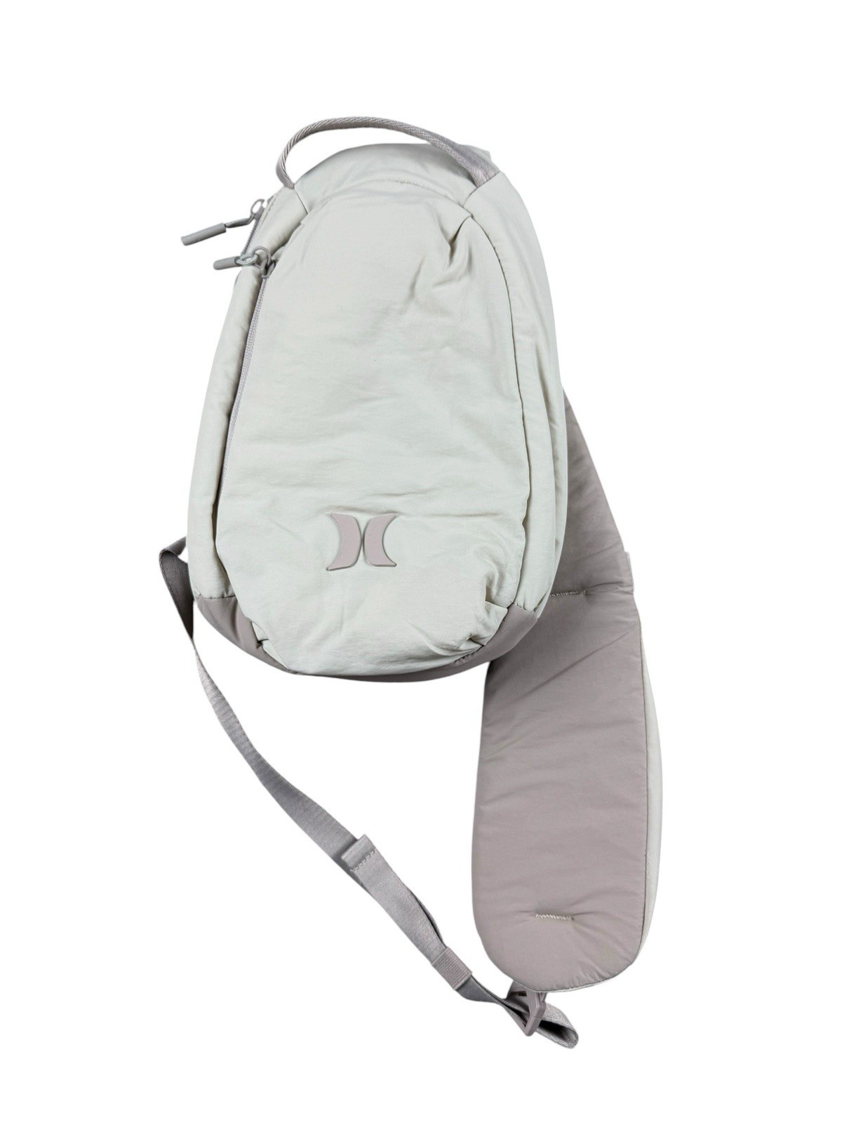HURLEY Sling Backpack Crossbody One Size Light Gray Nylon WA7409