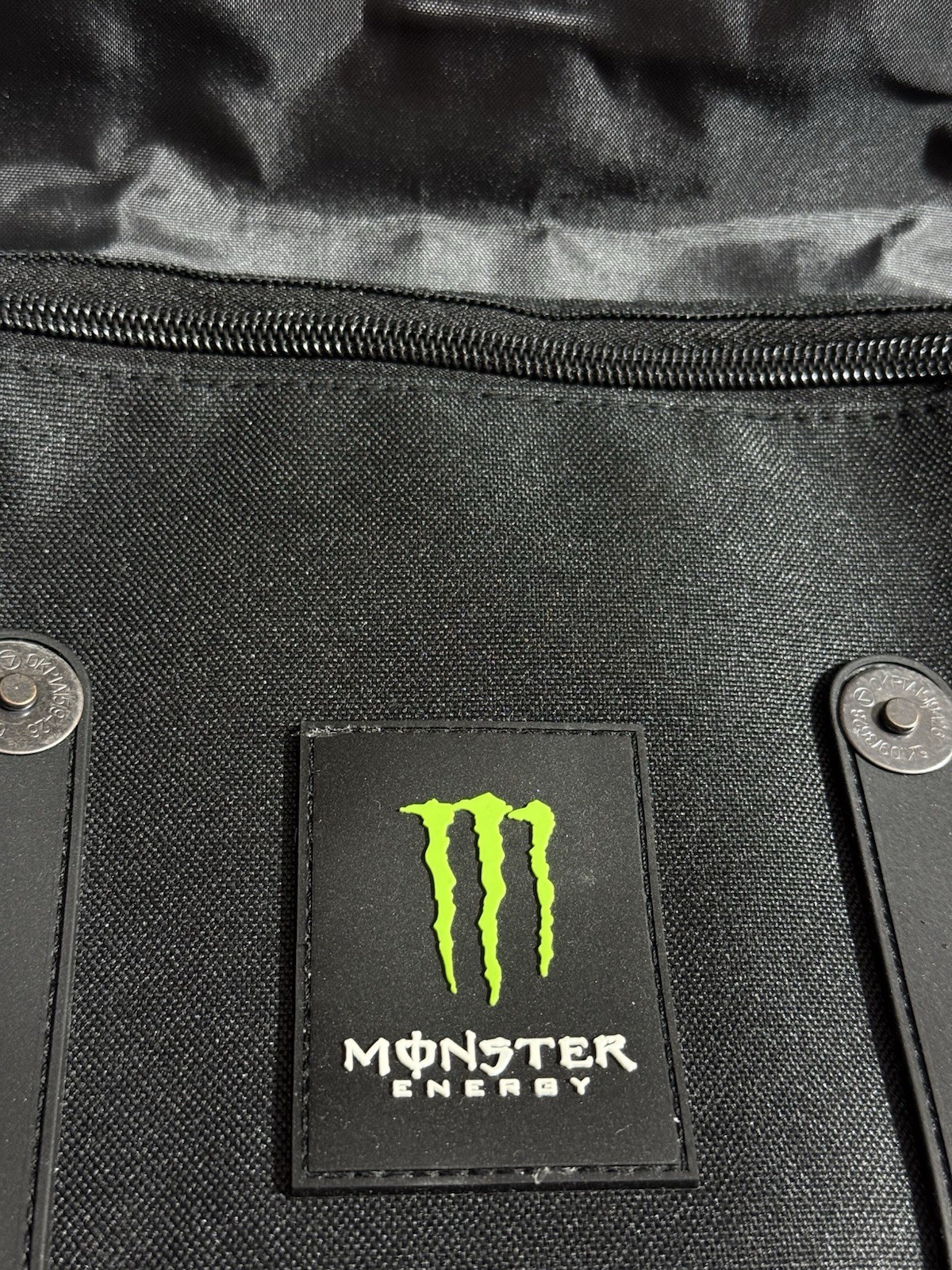 Monster Energy Black Rucksack Heritage Drawstring Buckle Strap Laptop Backpack