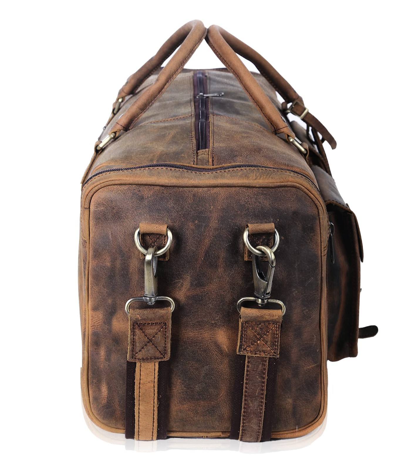 KomalC 28 inch Duffel Bag Travel Sports Overnight Weekend Leather Duffle Bag…