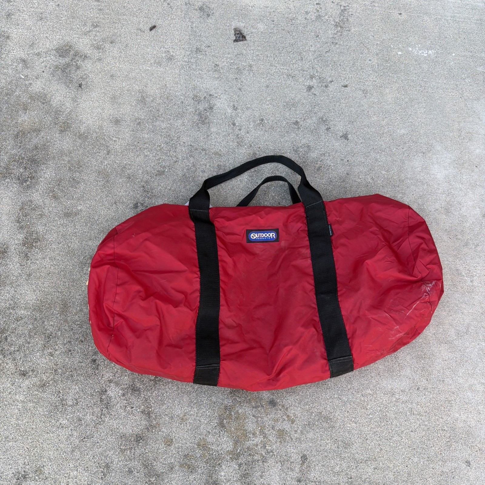 Vintage Outdoor Products 27” Black Duffel Bag Nylon Canvas Made In USA Boy Scout