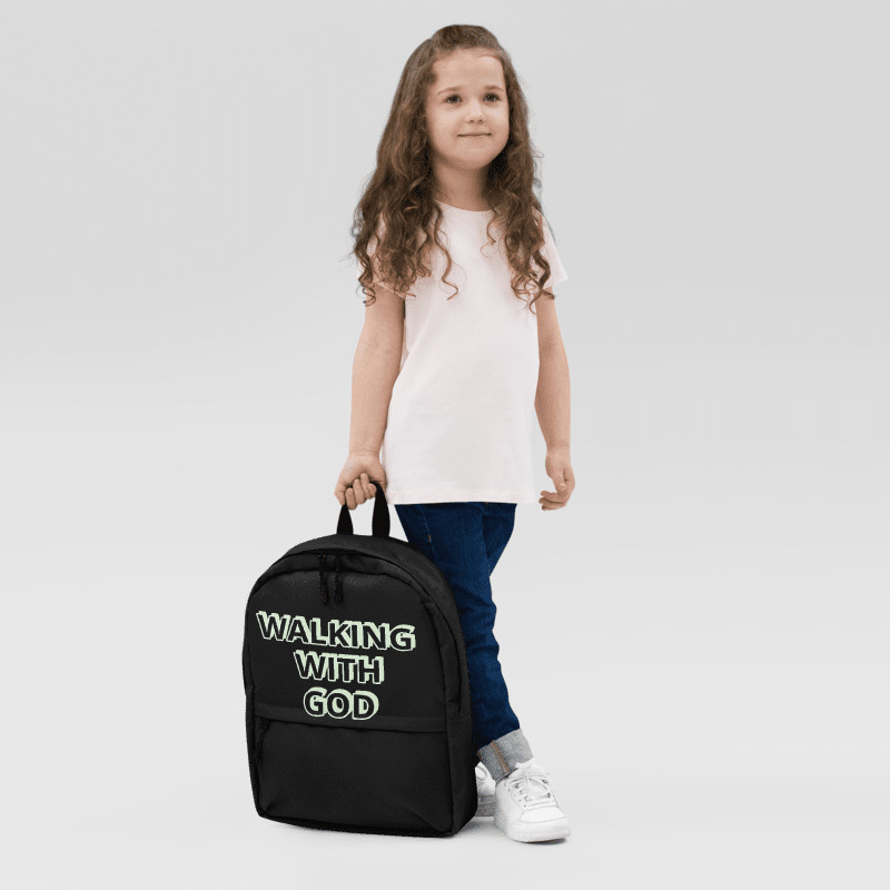 WALKING WITH GOD School Backpack 30cm COLOUR BLACK