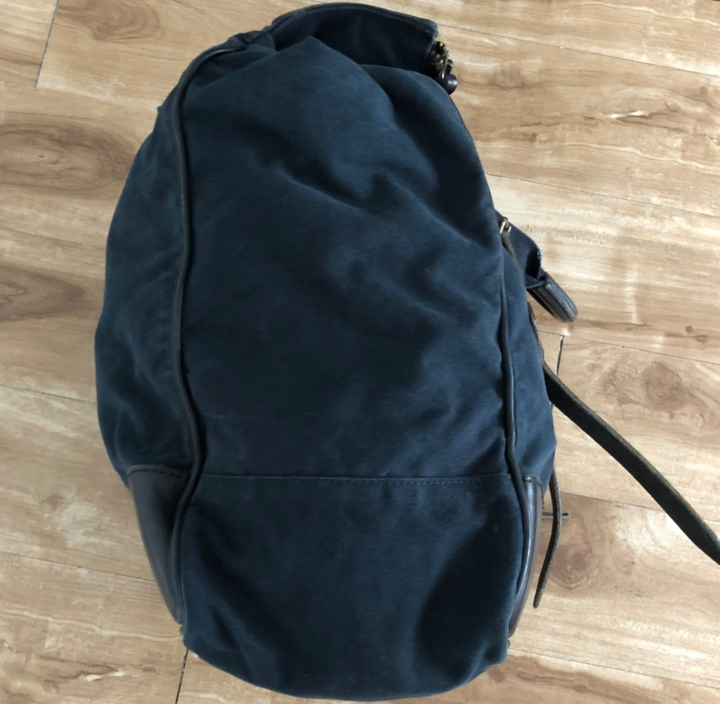Belstaff Goodwood Rugged Twill Duffle carry bag, leather/cotton blend, XXL