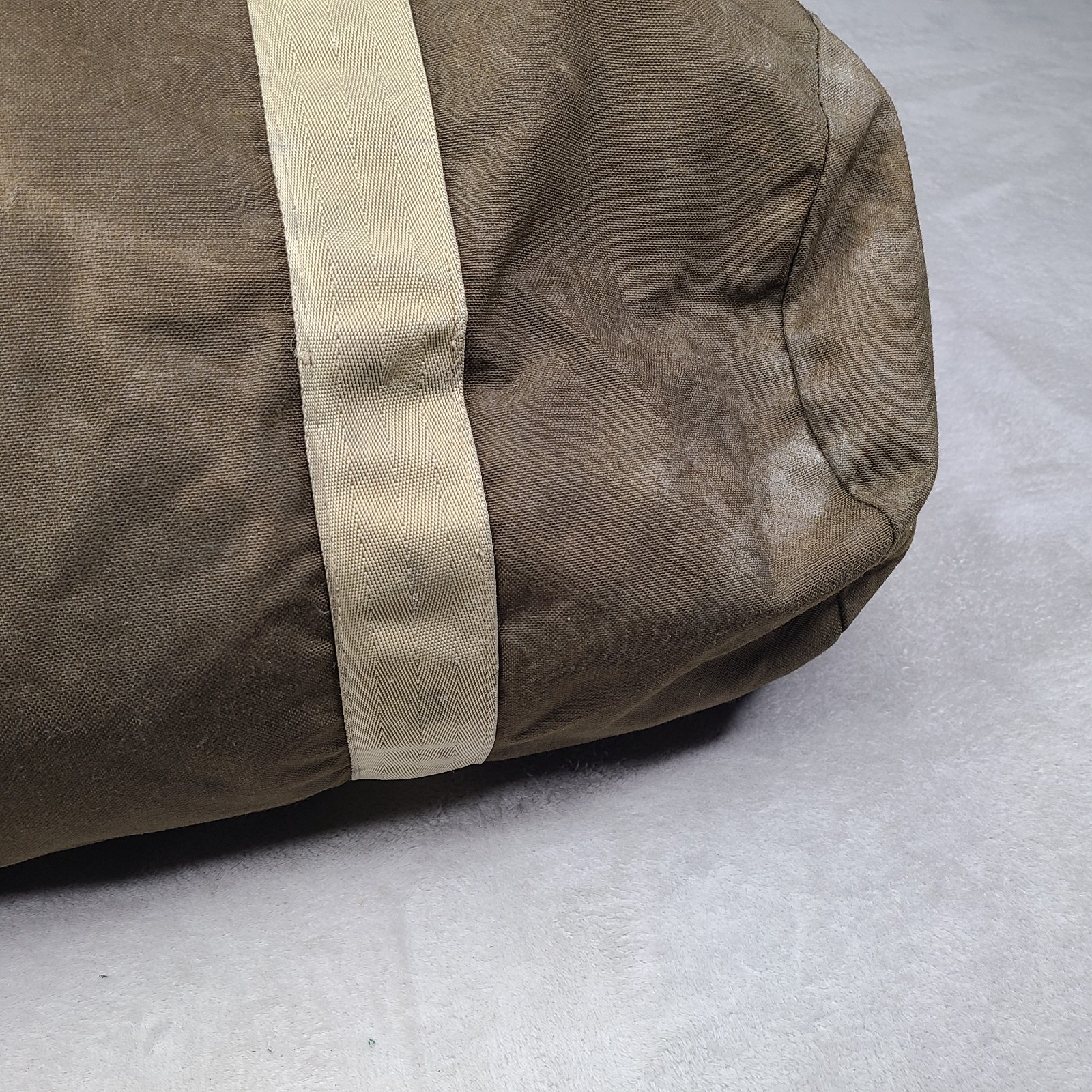Vintage 80s BOYT Olive Canvas Duffel Lightweight Bag USA Iowa