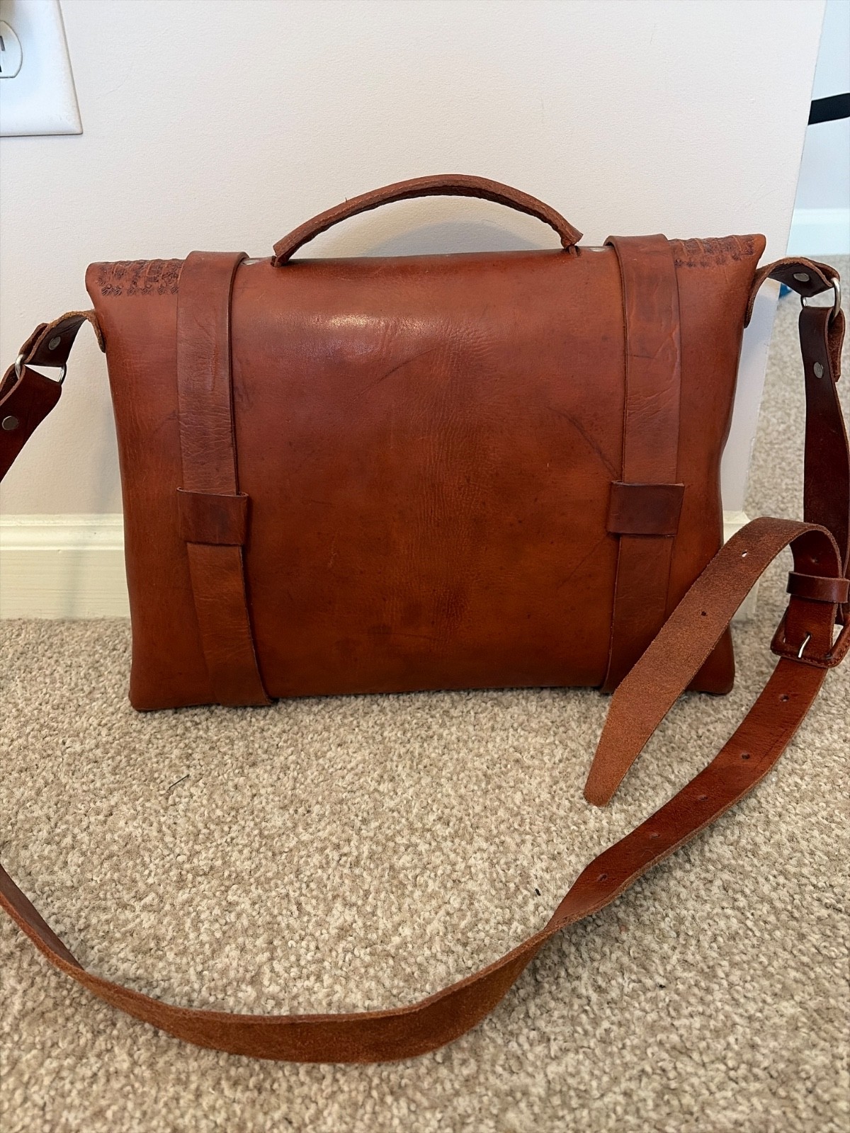 Belize Handmade Real Leather Satchel Messenger Bag