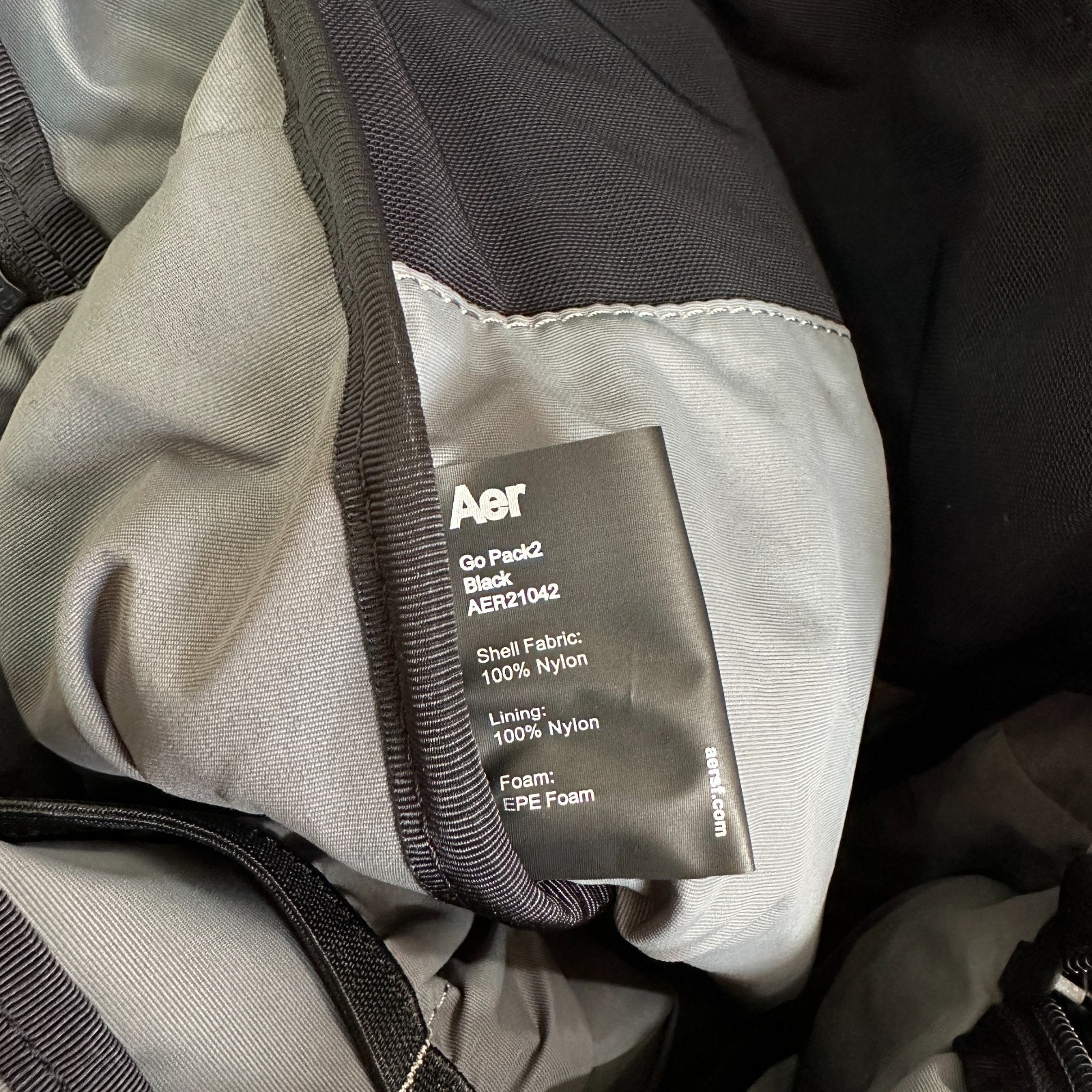 Aer Go Pack 2 20L Black – Packable Lightweight Travel Backpack for 16″ Laptop, B