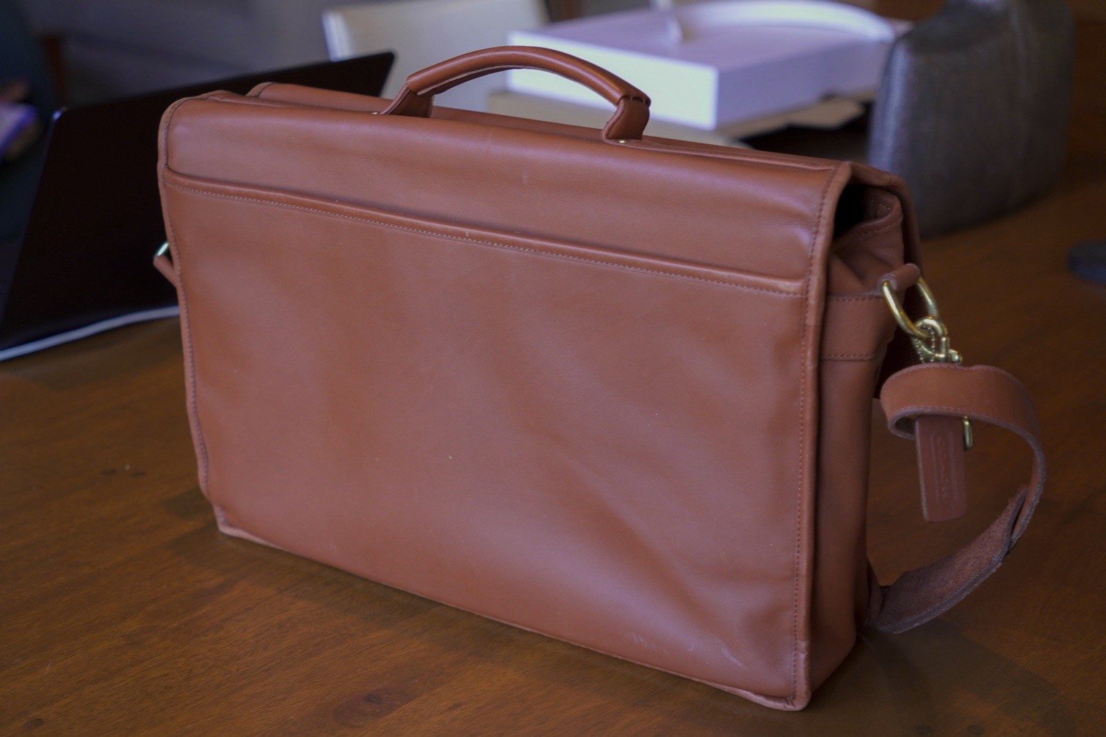 Vintage Coach Metropolitan Briefcase – British Tan Leather – Excellent Condition