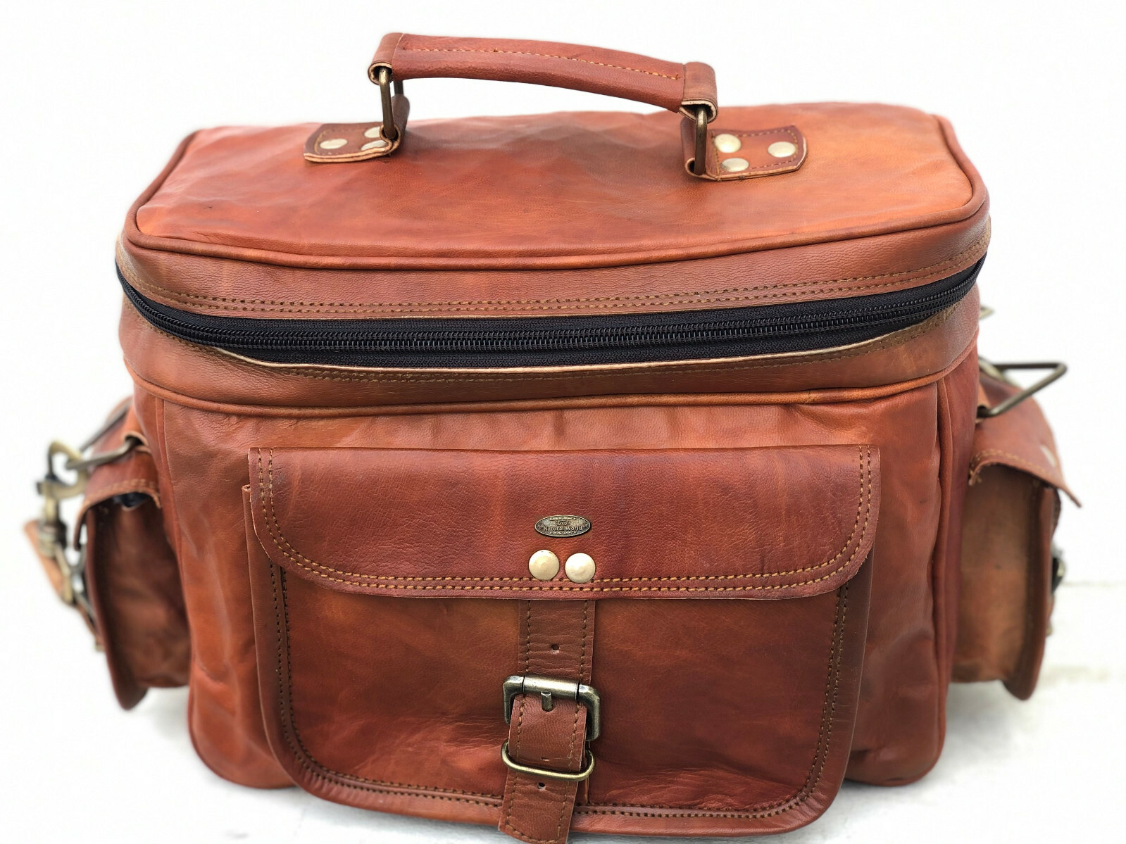 GVB Reputed Leather DSLR Canon Sony Camera Lens Crossbody Briefcase Vintage Bag