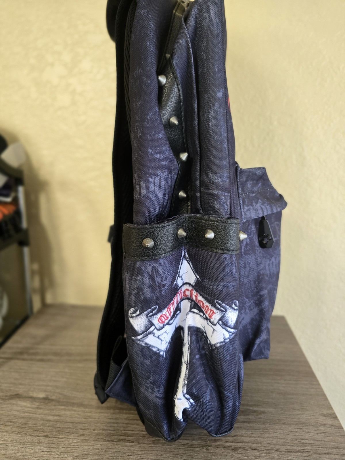 $69…Affliction Live Fast Backpack Black. Medium, Studded/Faux Leather.