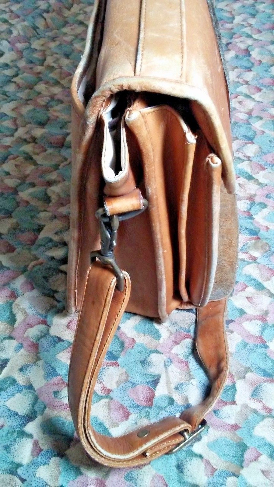 CLAIRE CHASE LAPTOP LEATHER BRIEFCASE Business Professional Bag Brown
