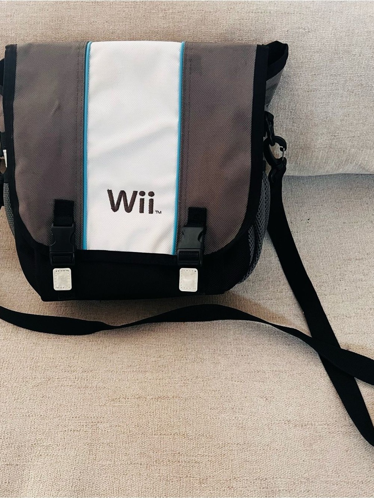 Men’s Gray and Black Backpack with Padded Mesh Back