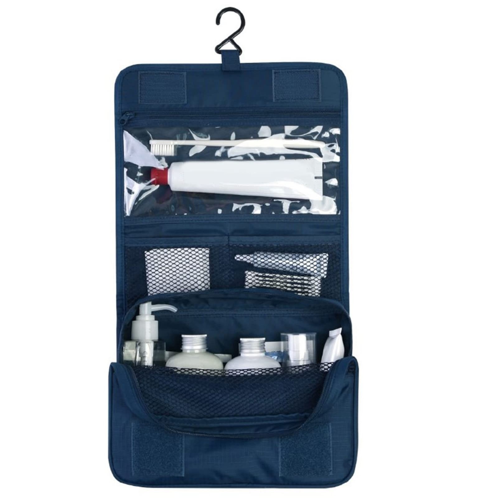 Toiletry Bags, Hanging Bag Cosmetic Foldable Makeup Navy blue