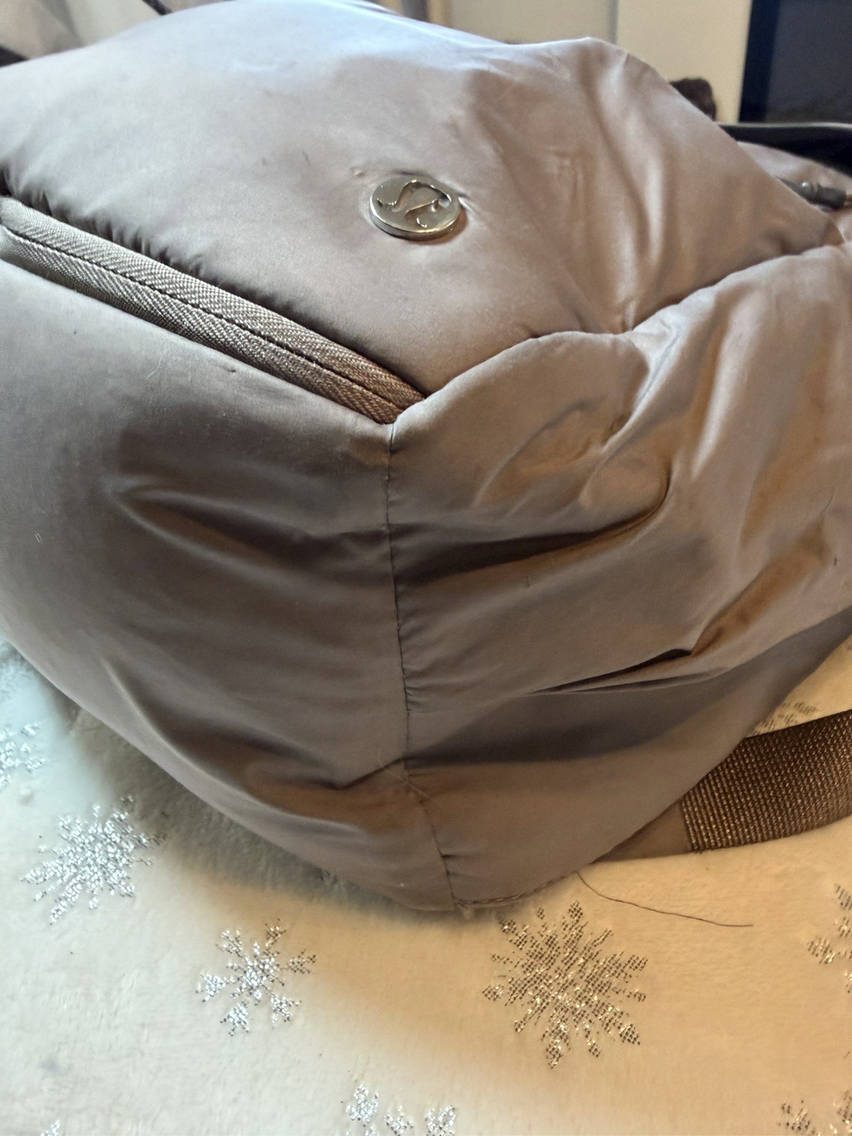Lululemon Backpack Gray Lightweight Travel Gym School Bag Unisex