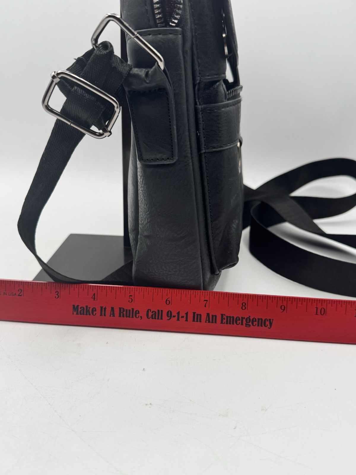 WEIXIER Shoulder Bag Men Black Leather Crossbody Messenger Travel
