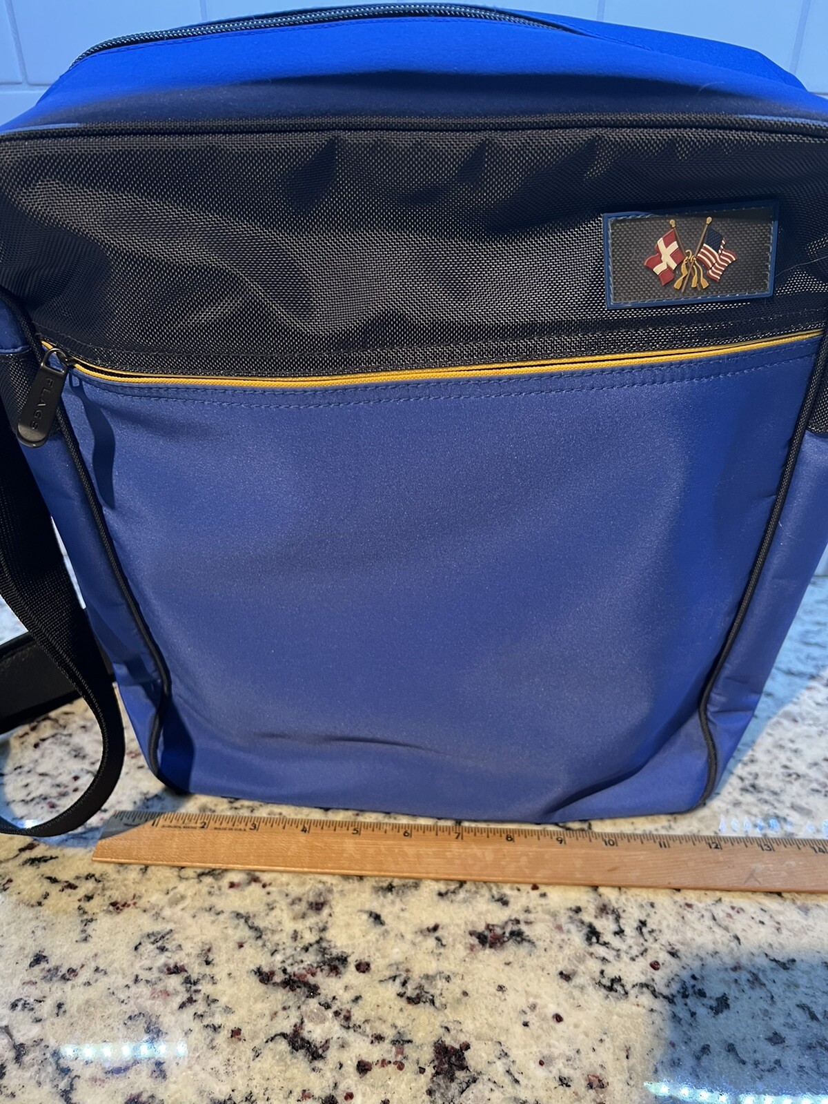 Vera Bradley Mens Baekgaard Flags Carry On Personal Bag Nylon Messenger Shoulder