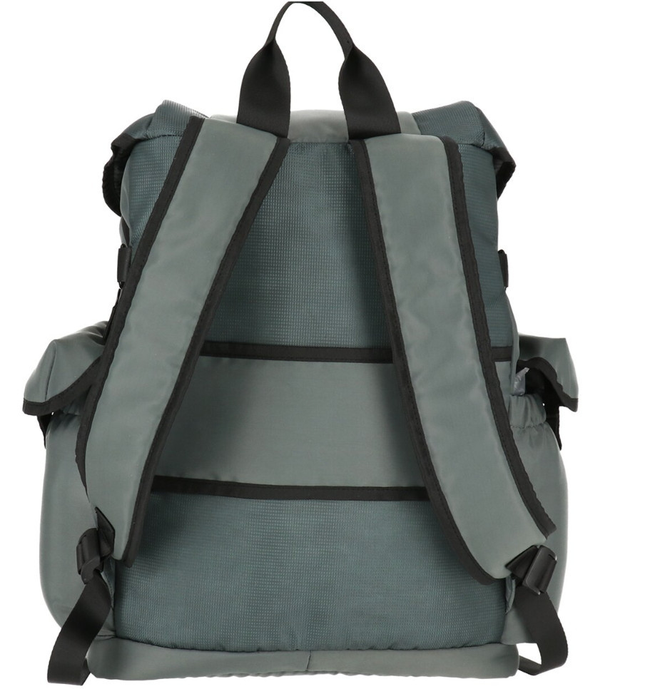 Roberto Cavalli Casual Sport Utility Logo Backpack Bag Green