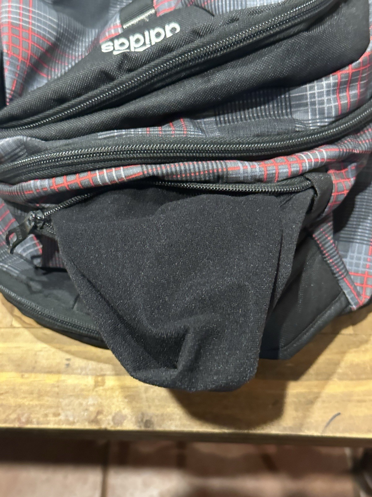 Adidas Large Laptop Backpack Unisex RARE Plaid Layout VERY CLEAN