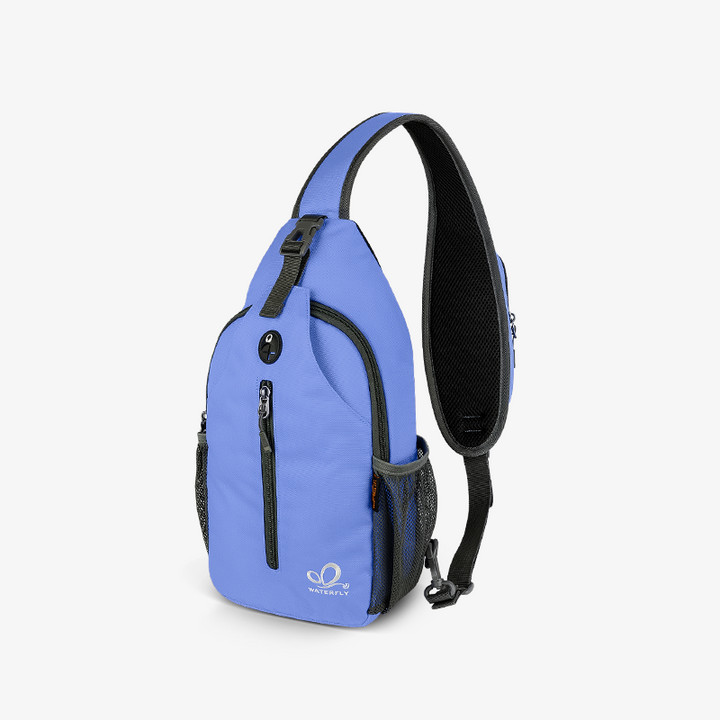 Waterfly Urban Elite 2.0 UltraLight Crossbody Bag Blue Purple 10 Pocket