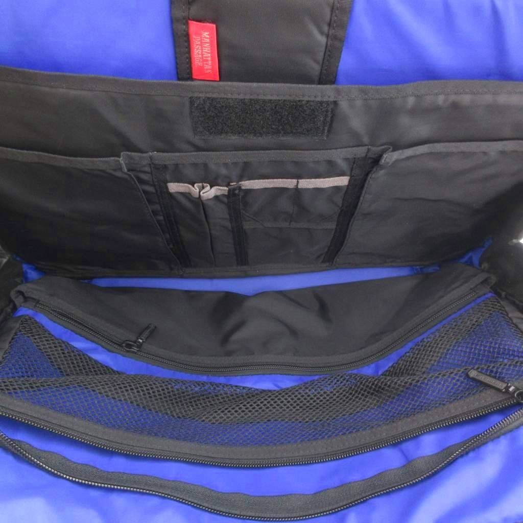 Manhattan Passage 3-Way Nylon Briefcase Black Mens Bag B Grade 11×5.5×17.5in