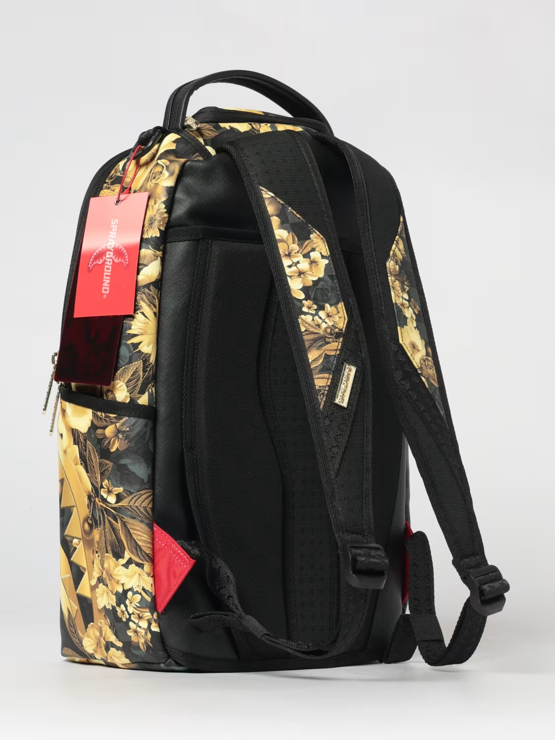 Sprayground Gold Floral Bloom Backpack🔥Black Bookbag Large School Travel Bag