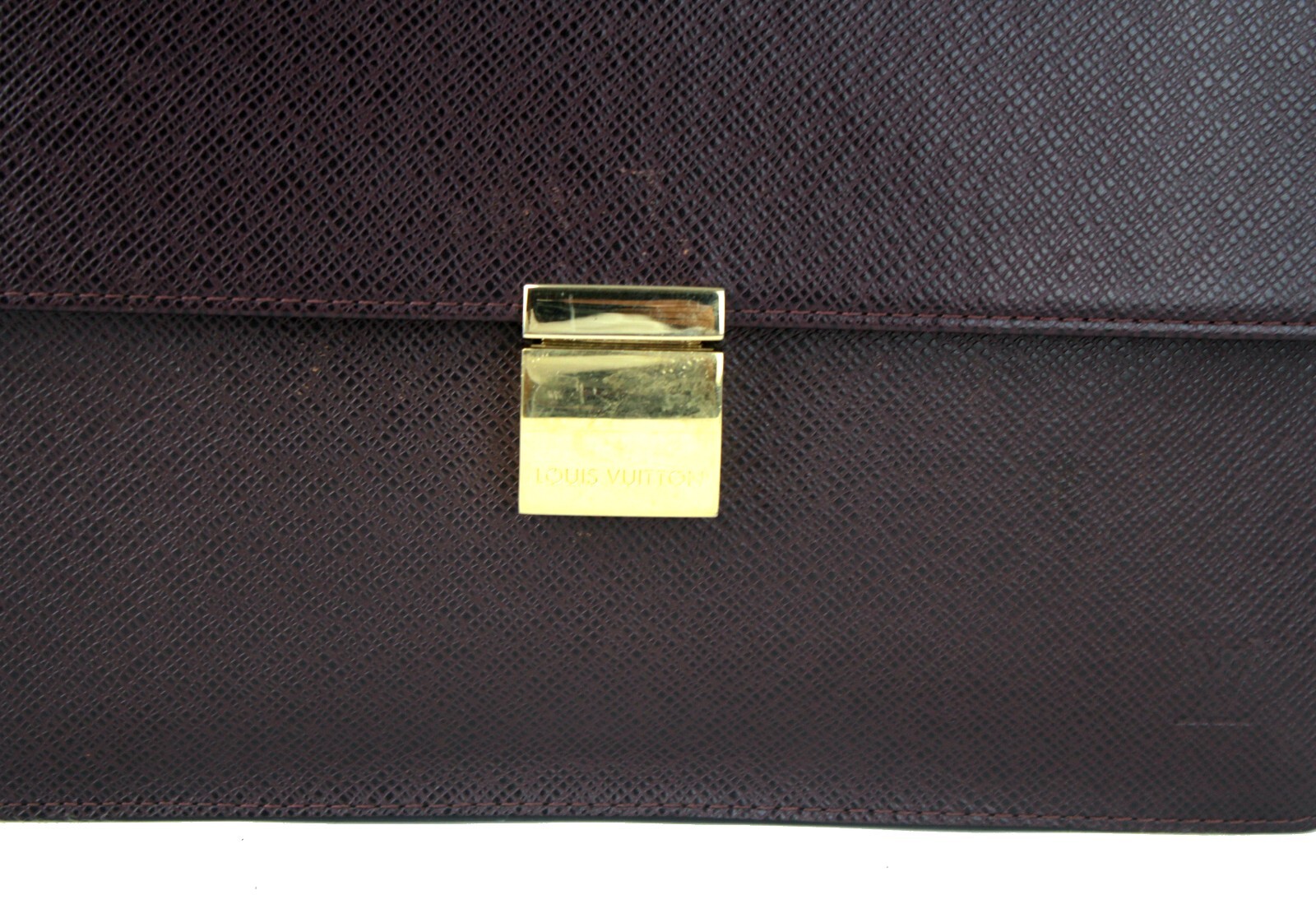 LOUIS VUITTON Taiga Brown Leather Pochette Clad Second Bag Clutch Bag Spain