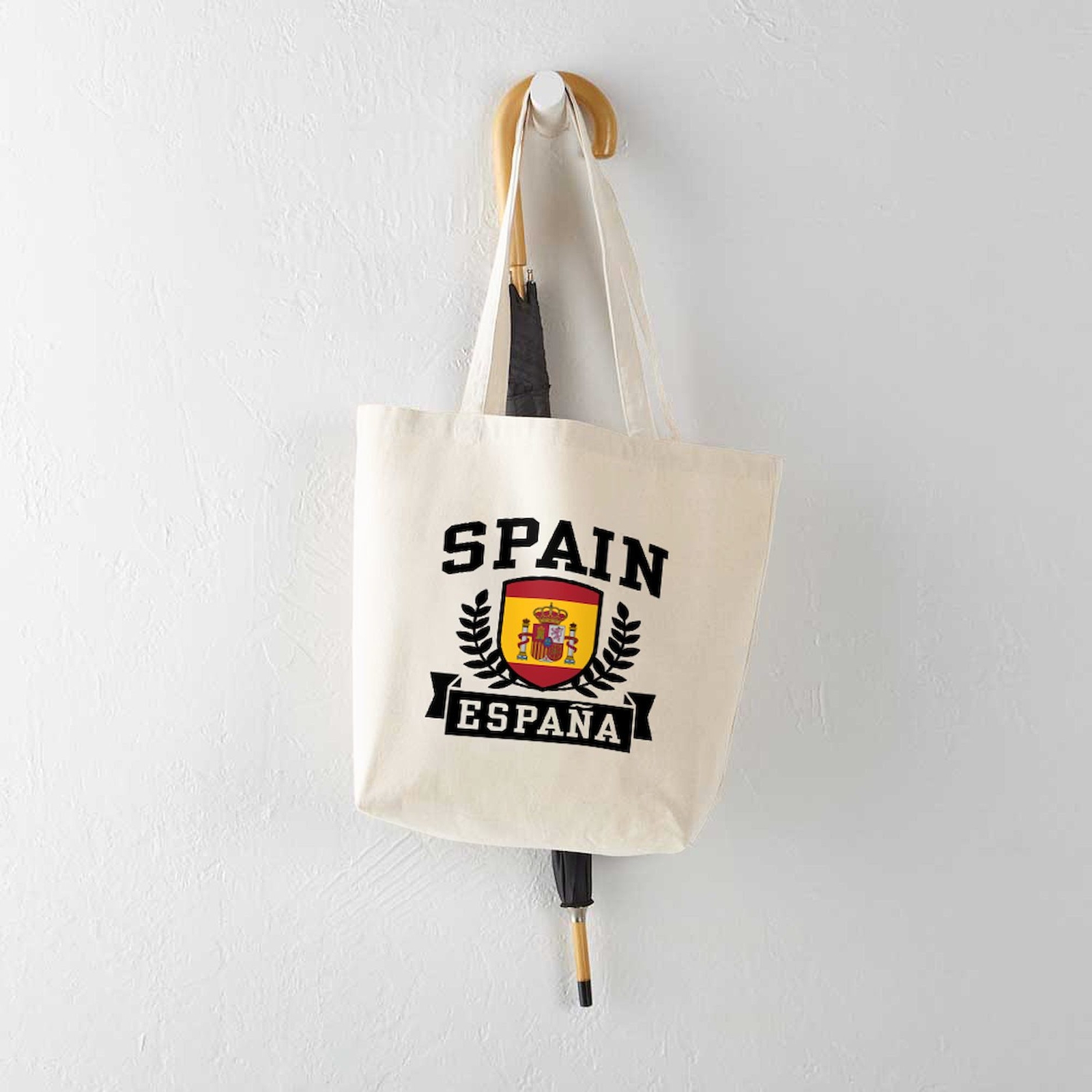 CafePress Spain Espana Natural Canvas Tote Bag, Cloth Shopping Bag (438931293)