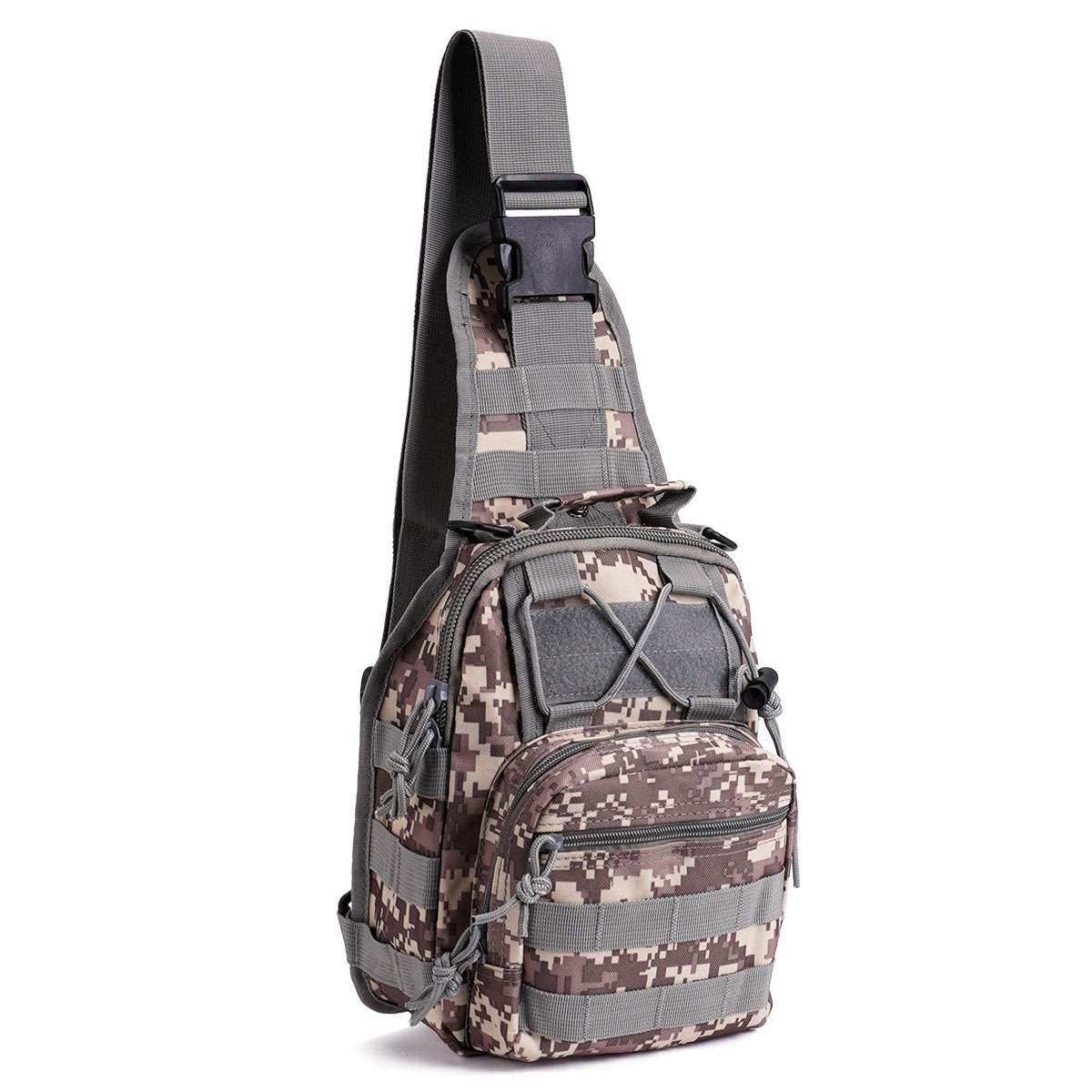 Mens Outdoor Shoulder Chest Bag Military Tactical Backpack Travel Camping Hiking