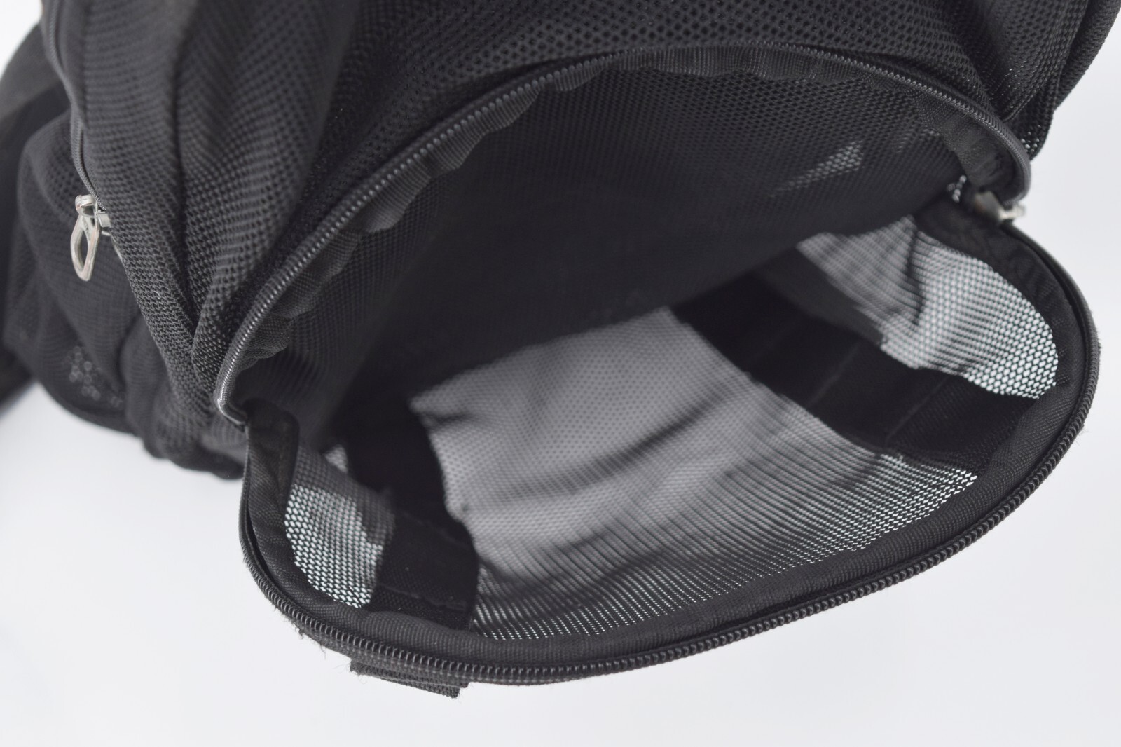 VTG Y2K Nike Mesh See Through Backpack Black 4 Pockets 18x13x5