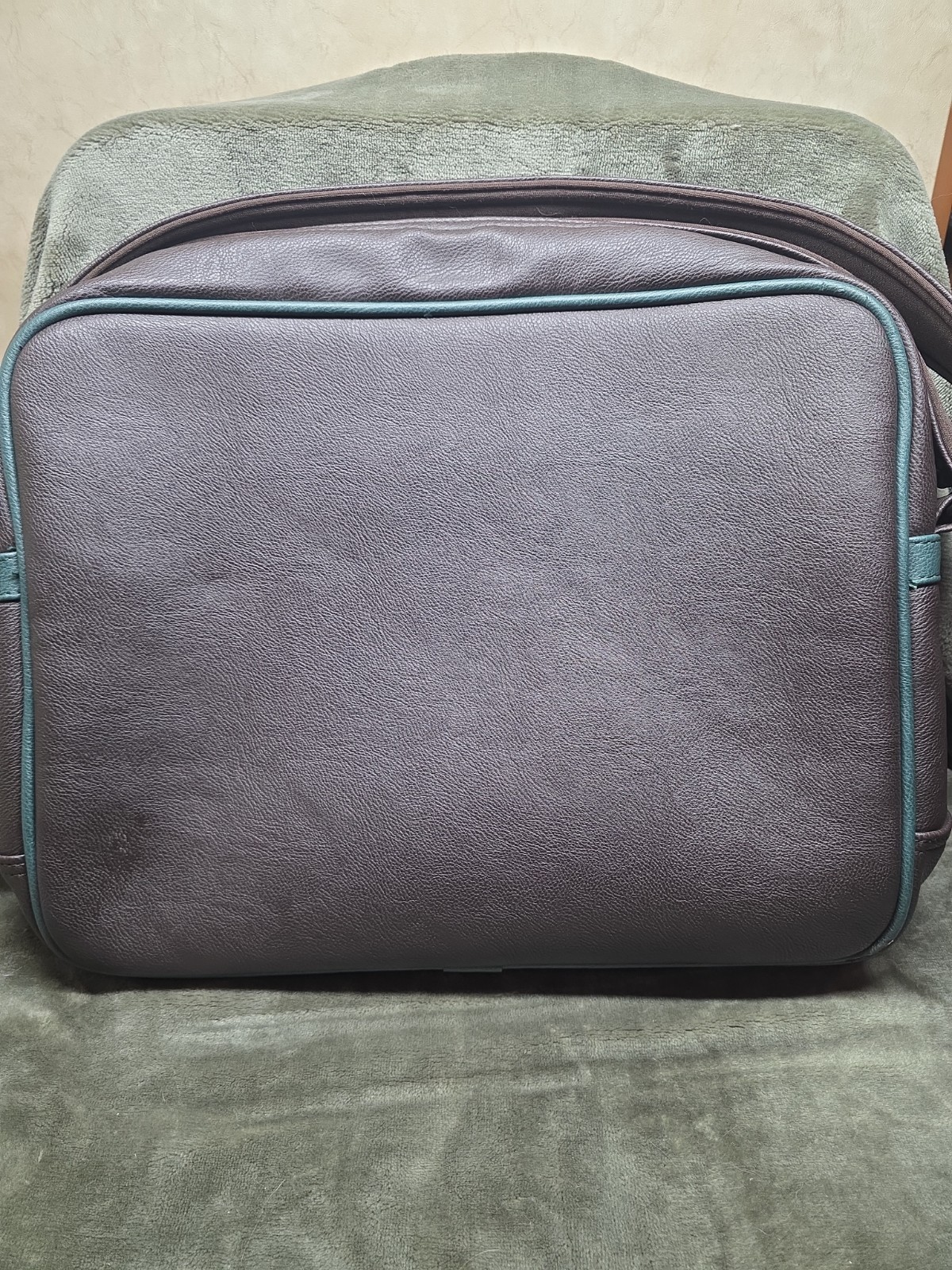 Superdry Seanny Messenger Bag – Brown with Teal/White Accents