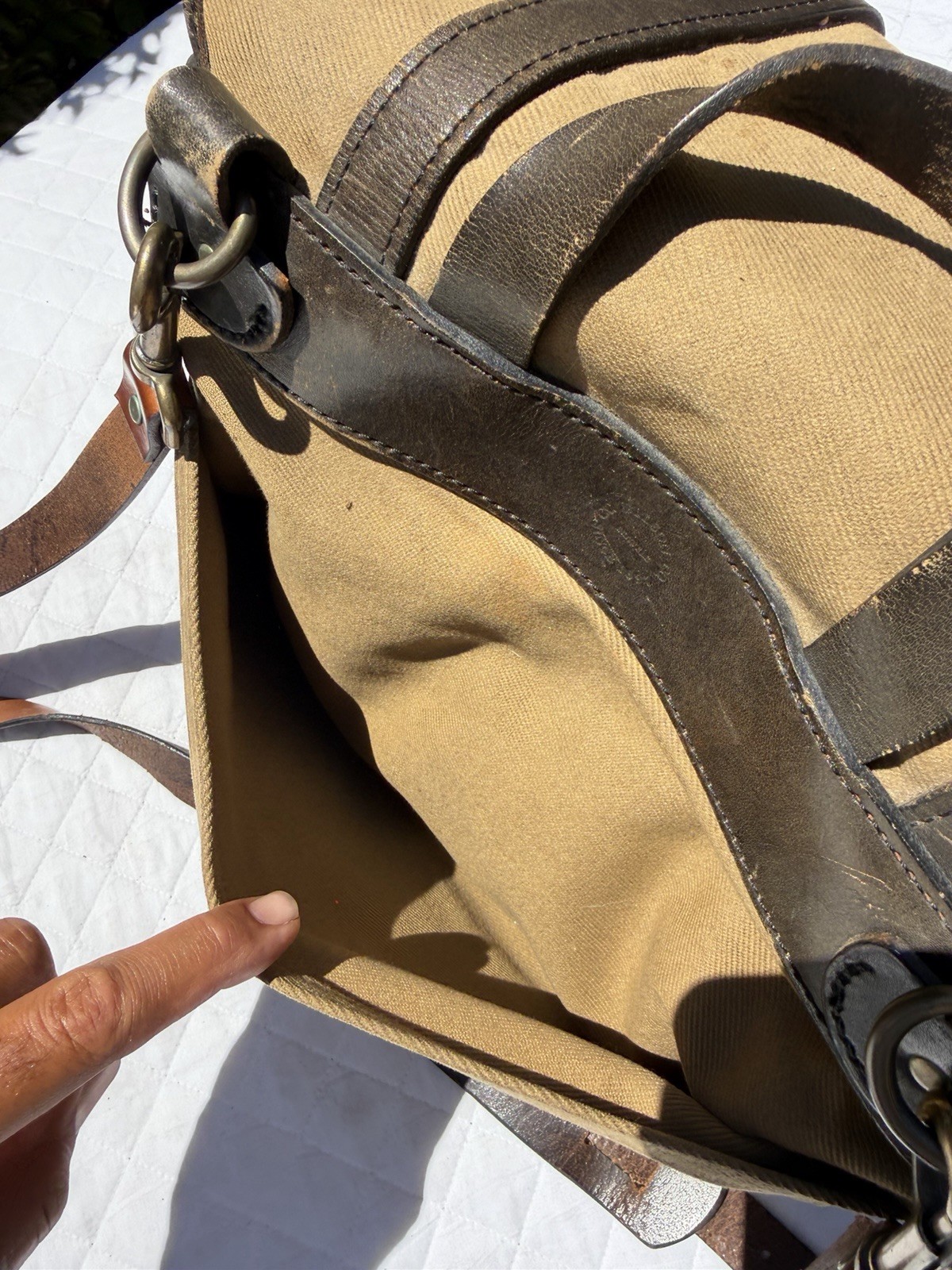 Vintage Filson 240 Talon-Era Small Carry-On Rugged Twill Tan Zipper Field Bag