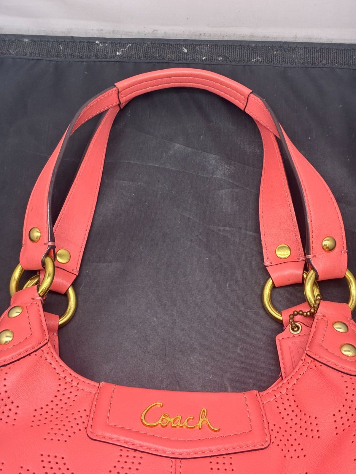 Coach Tote Bag AB Rank F23602 Leather 32cm x 20cm x 12cm Used