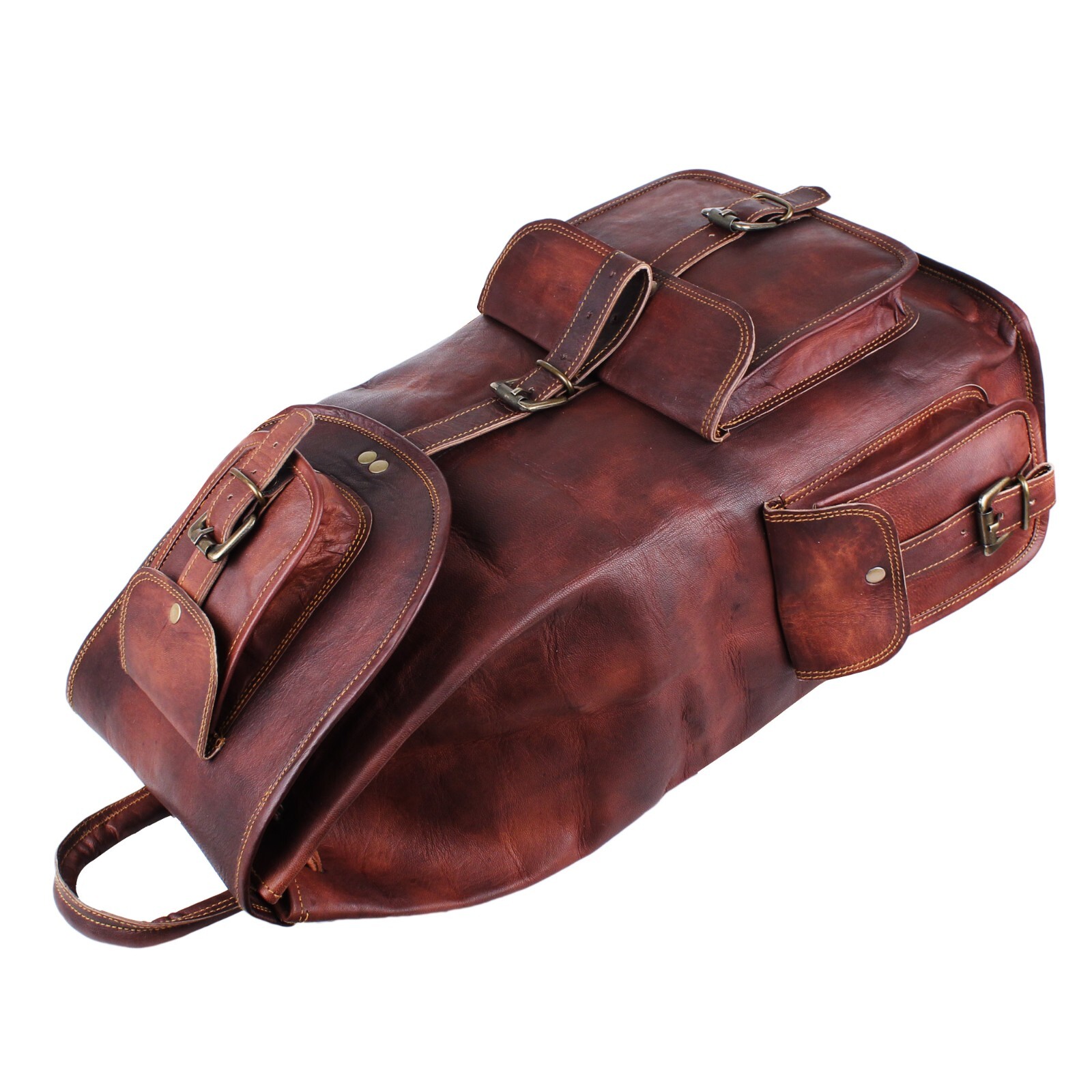 Leather Bag Backpack Rucksack 22 – In Brown Handmade World