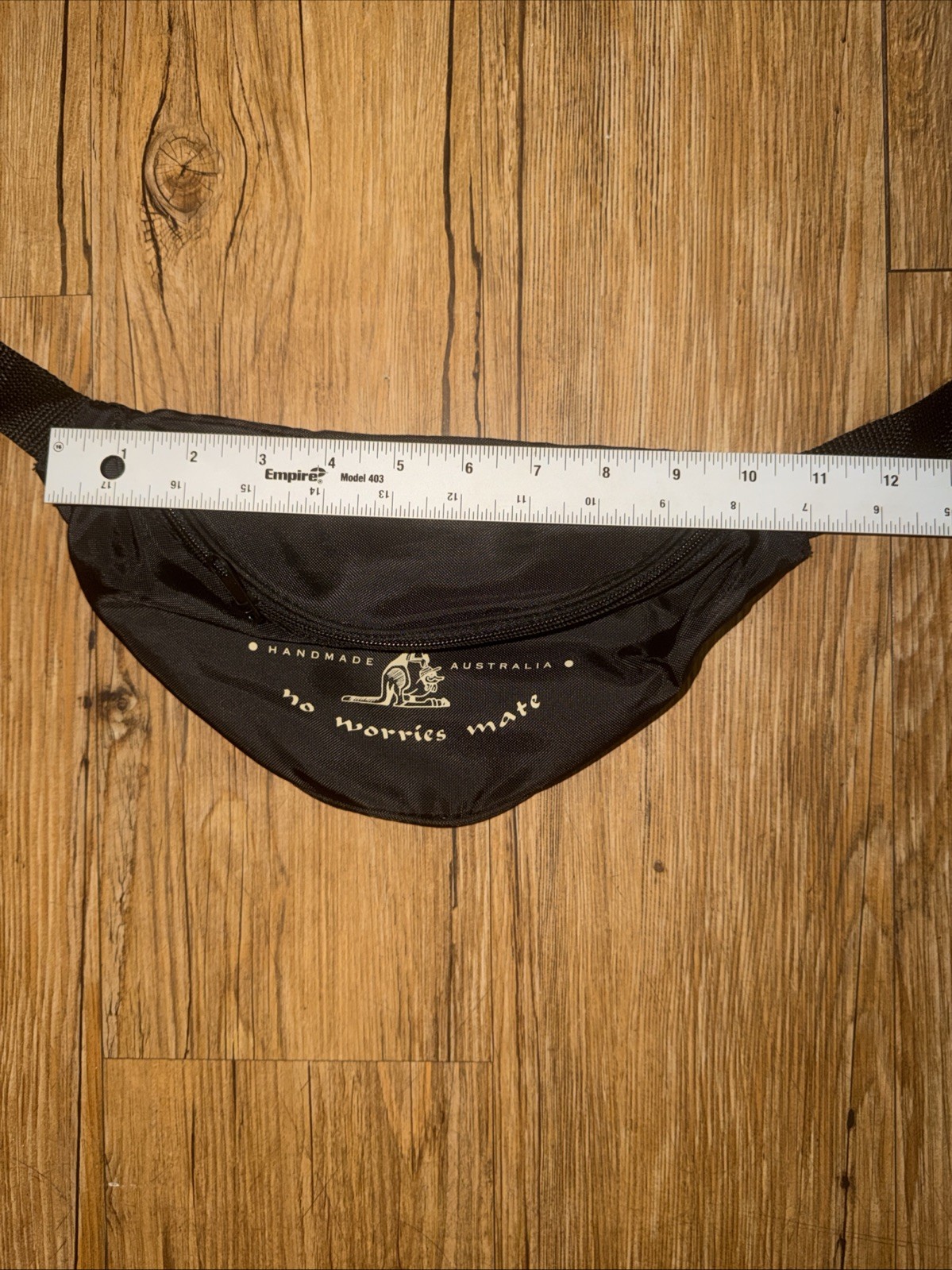 “hat ‘n The Pouch” No Worries Matte Fanny Pack- Vintage Black One Size Handmade