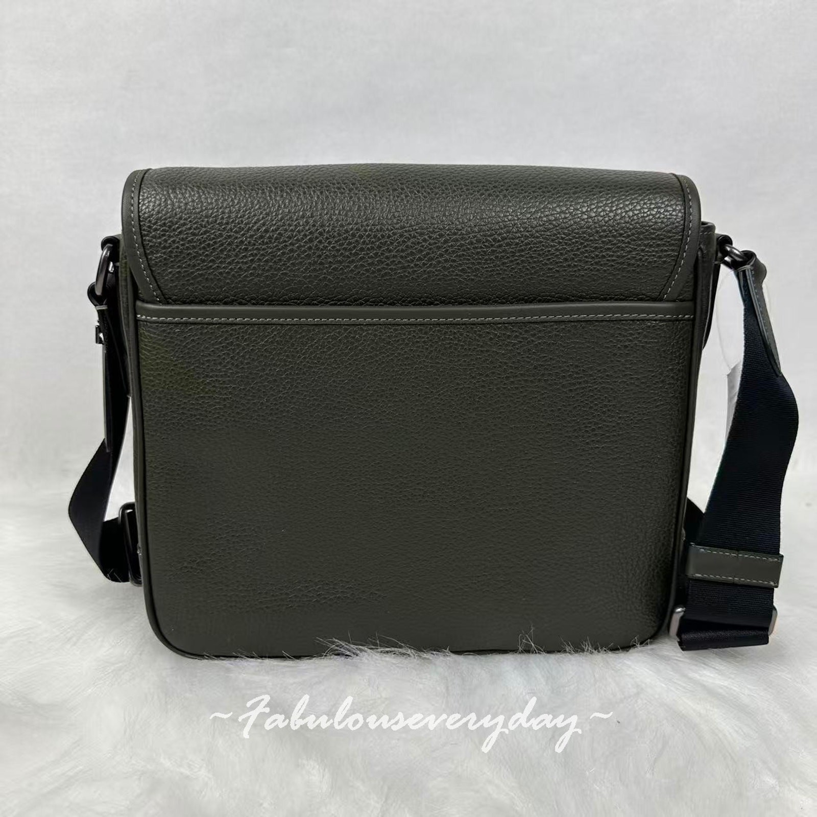 Coach Men’s Sprint Map Bag 25 Crossbody In Leather/Uniform Green CY798 NWT
