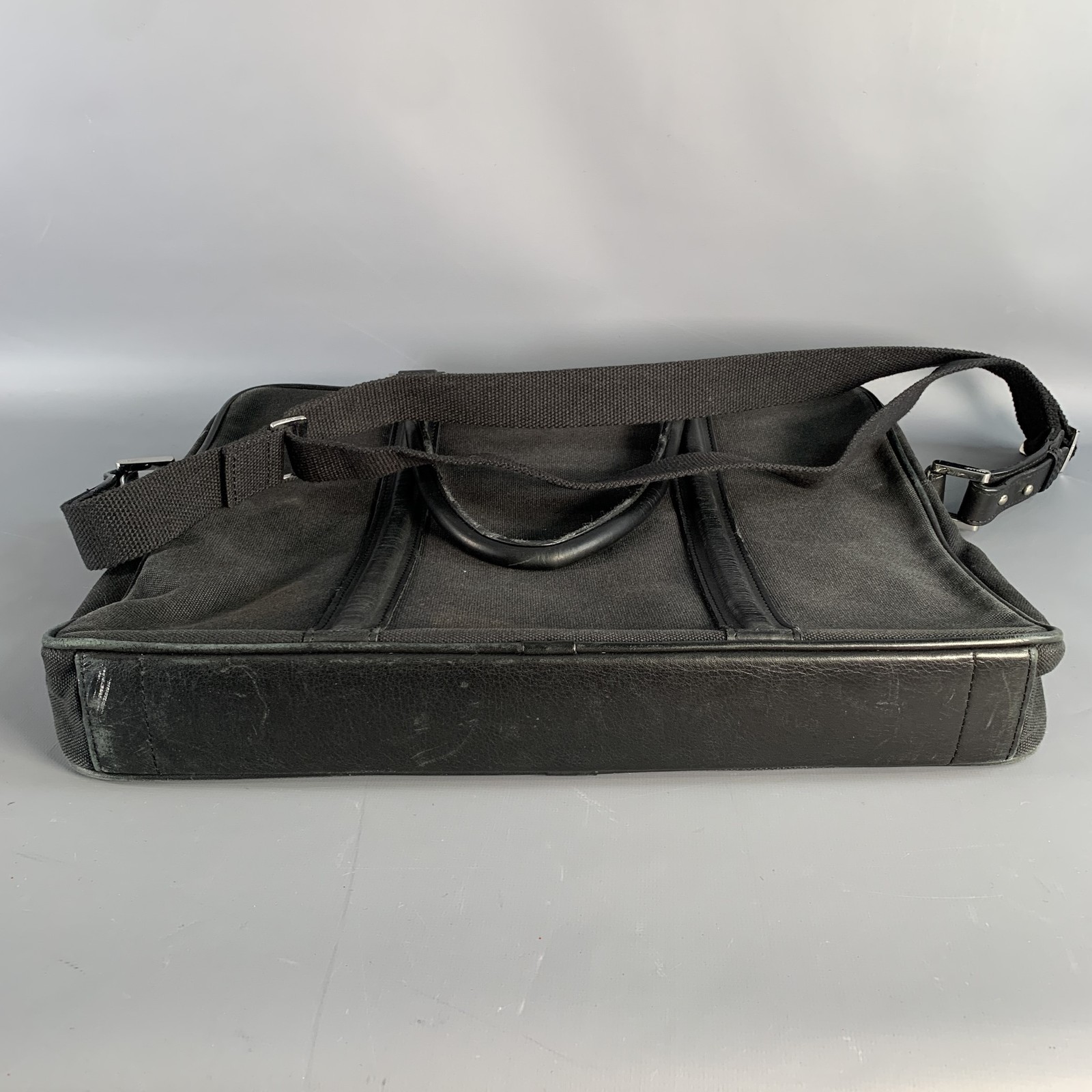 WANT LES ESSENTIELS DE LA VIE Black Cotton Laptop Bag
