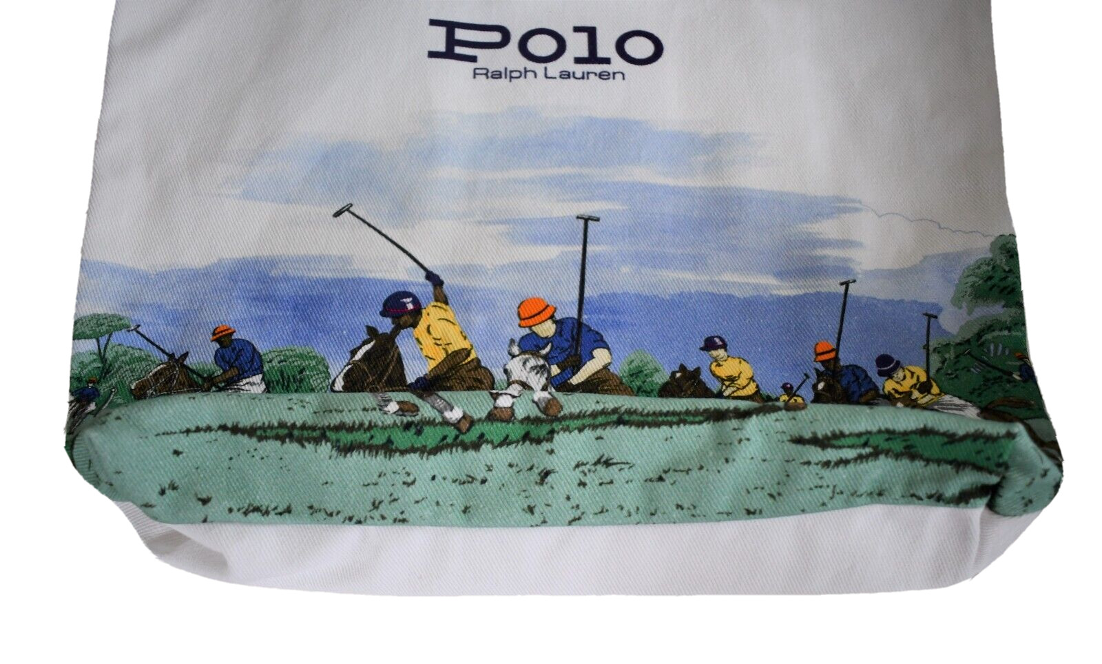 New POLO RALPH LAUREN EQUESTRIAN-Print COTTON Twill SHOPPER TOTE Book Bag