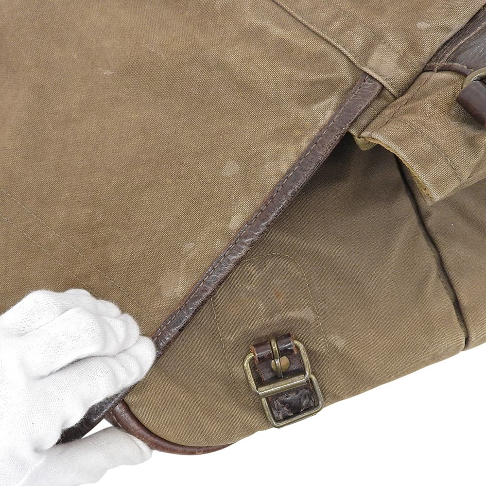 RRL Double RL Canvas Leather Messenger Bag Shoulder Men Brown Metal Ralph Lauren