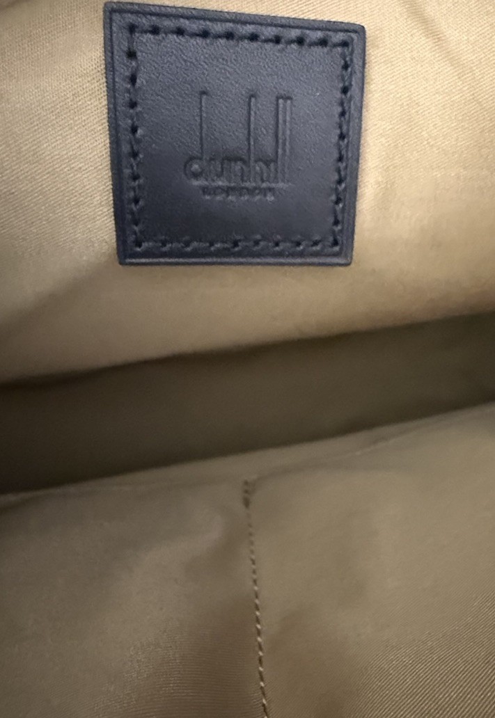 NWT $599 dunhill 1893 Canvas -Leather Messenger Bag ￼Crossbody