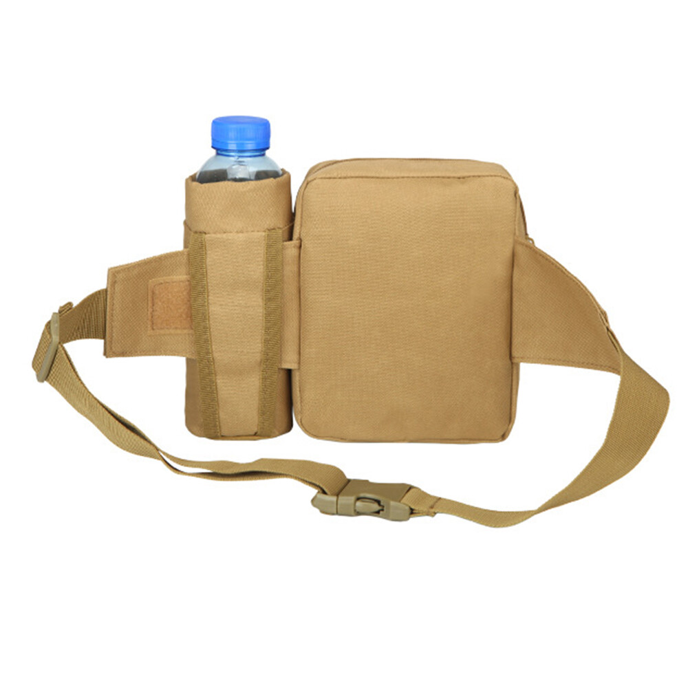 Tactical Waist Bag With Detachable Water Bottle Holder Pocket Bag Travel Bag