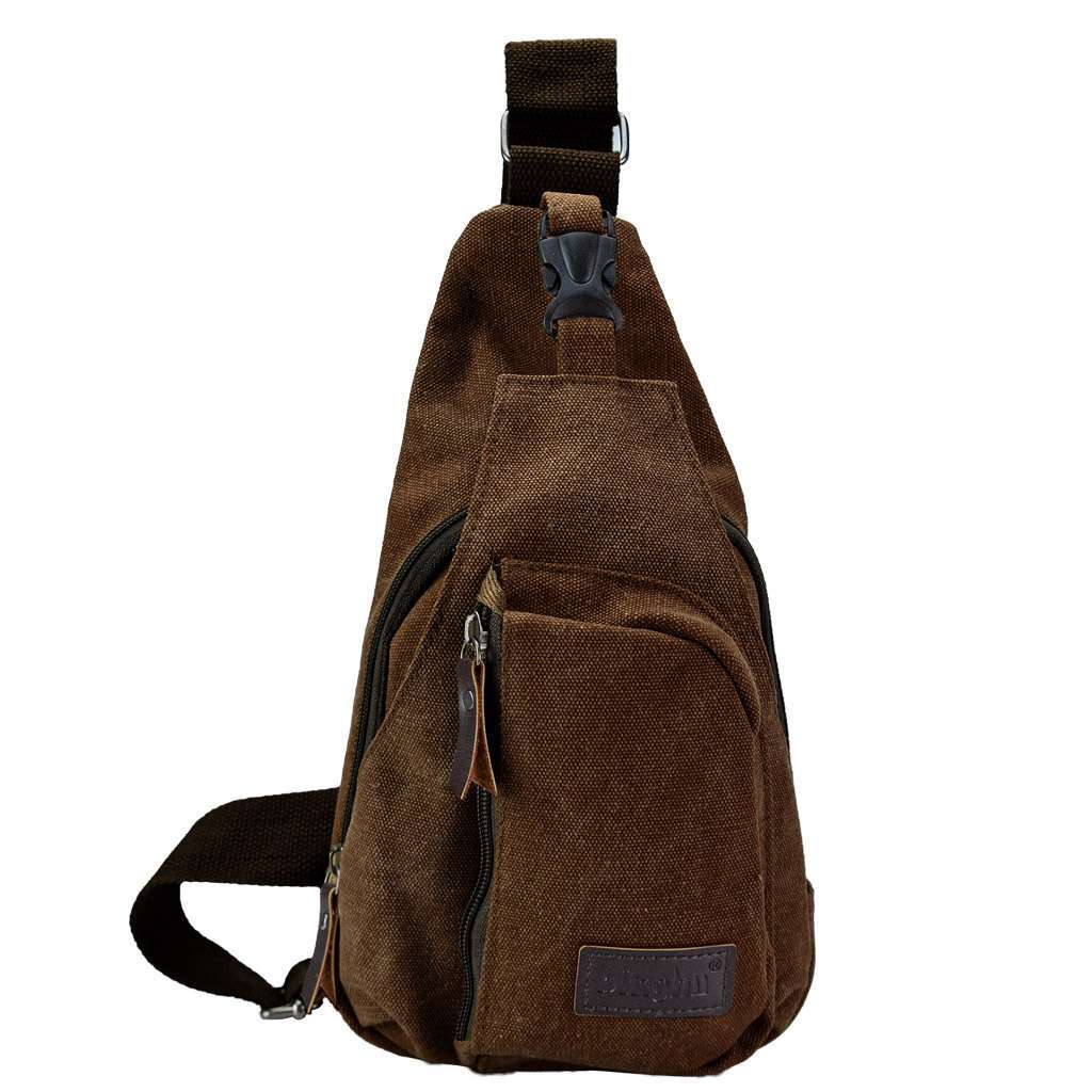 Vintage Men’s Canvas Messenger Shoulder Bag Crossbody Sling Chest Bags Satchel