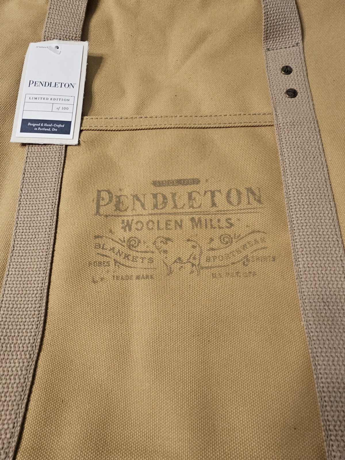 Pendleton Woolen Mills Harvest Canvas Zip Tote Duffle Bag Gym Bag NEW w/ TAGS