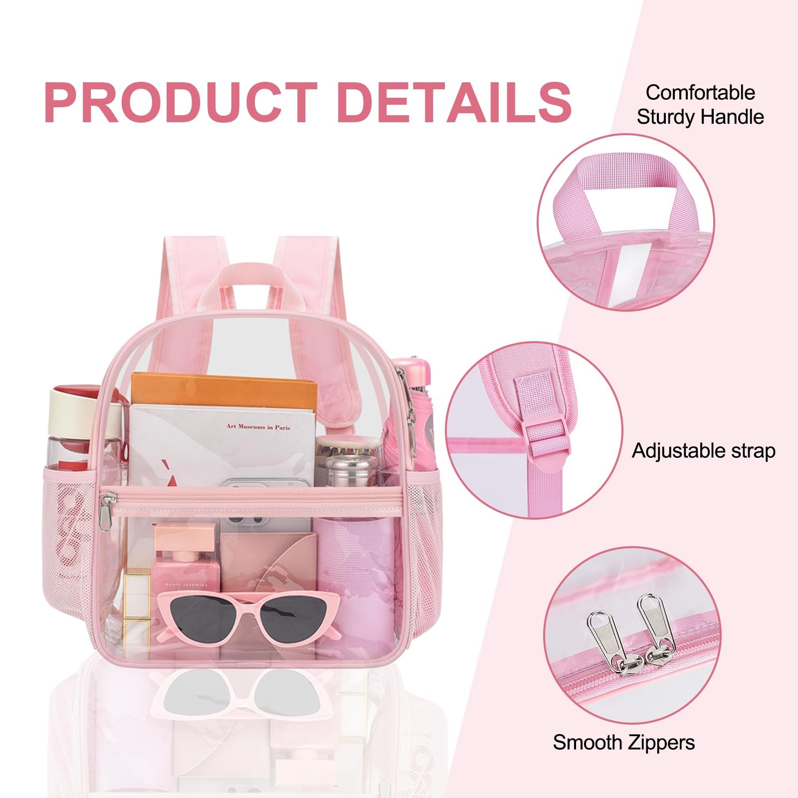 Clear Backpack for Stadium Events Stadium Backpack Waterproof 12x6x12 Clear B…